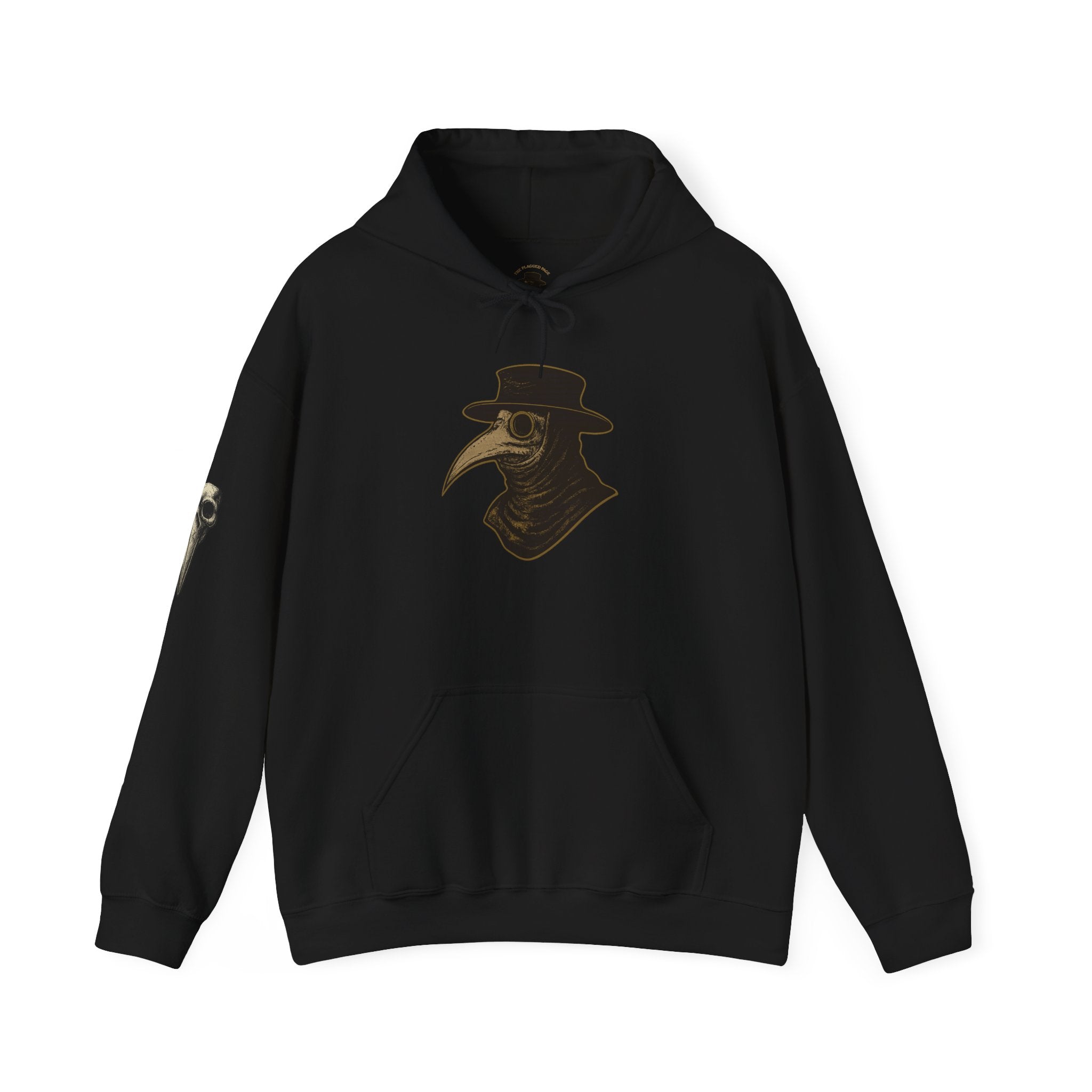Gothic Vintage Medical Mask Hoodie — "The Plagued Page" Pullover
