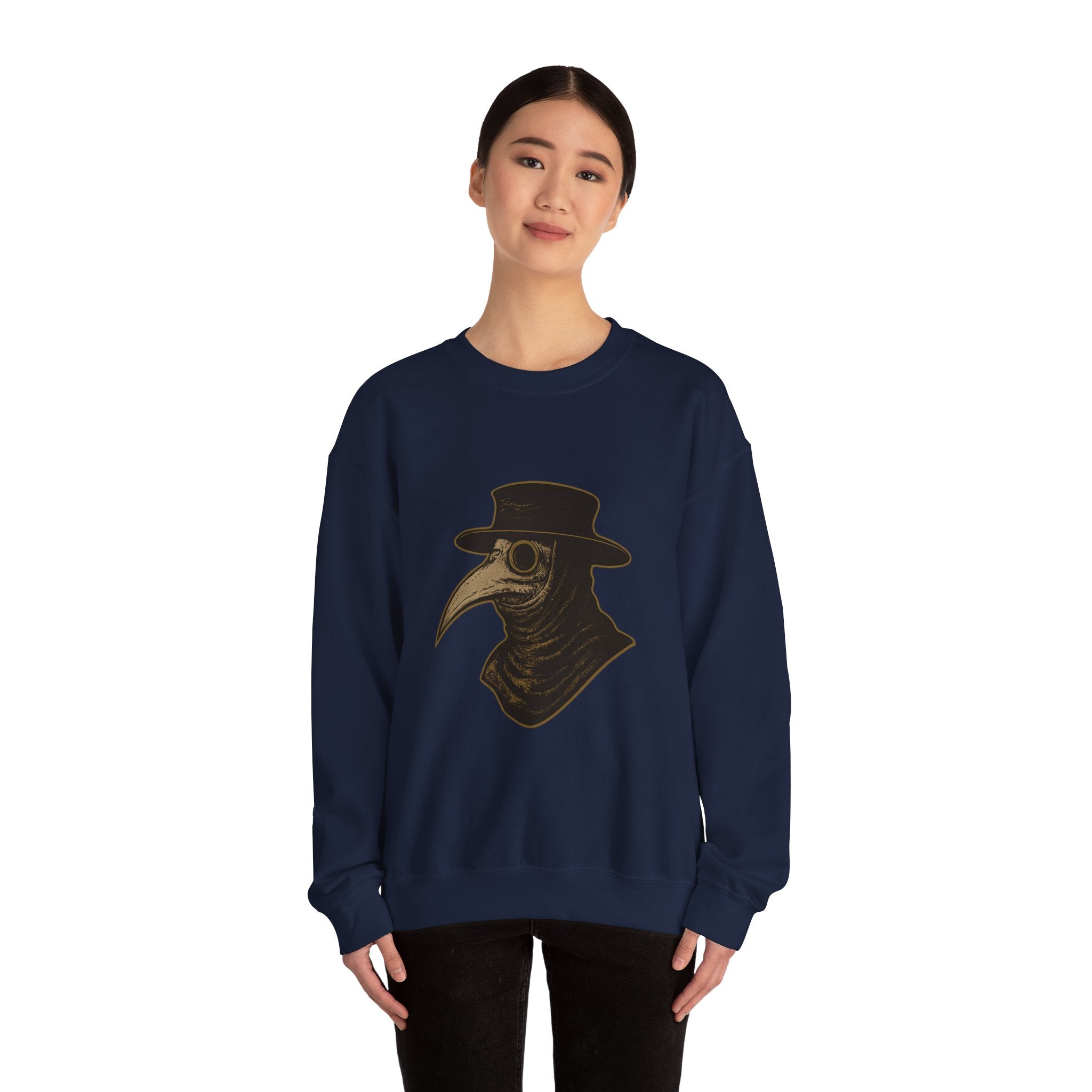 Plague Doctor Illustration Crewneck Sweatshirt | Explore Thy Lore