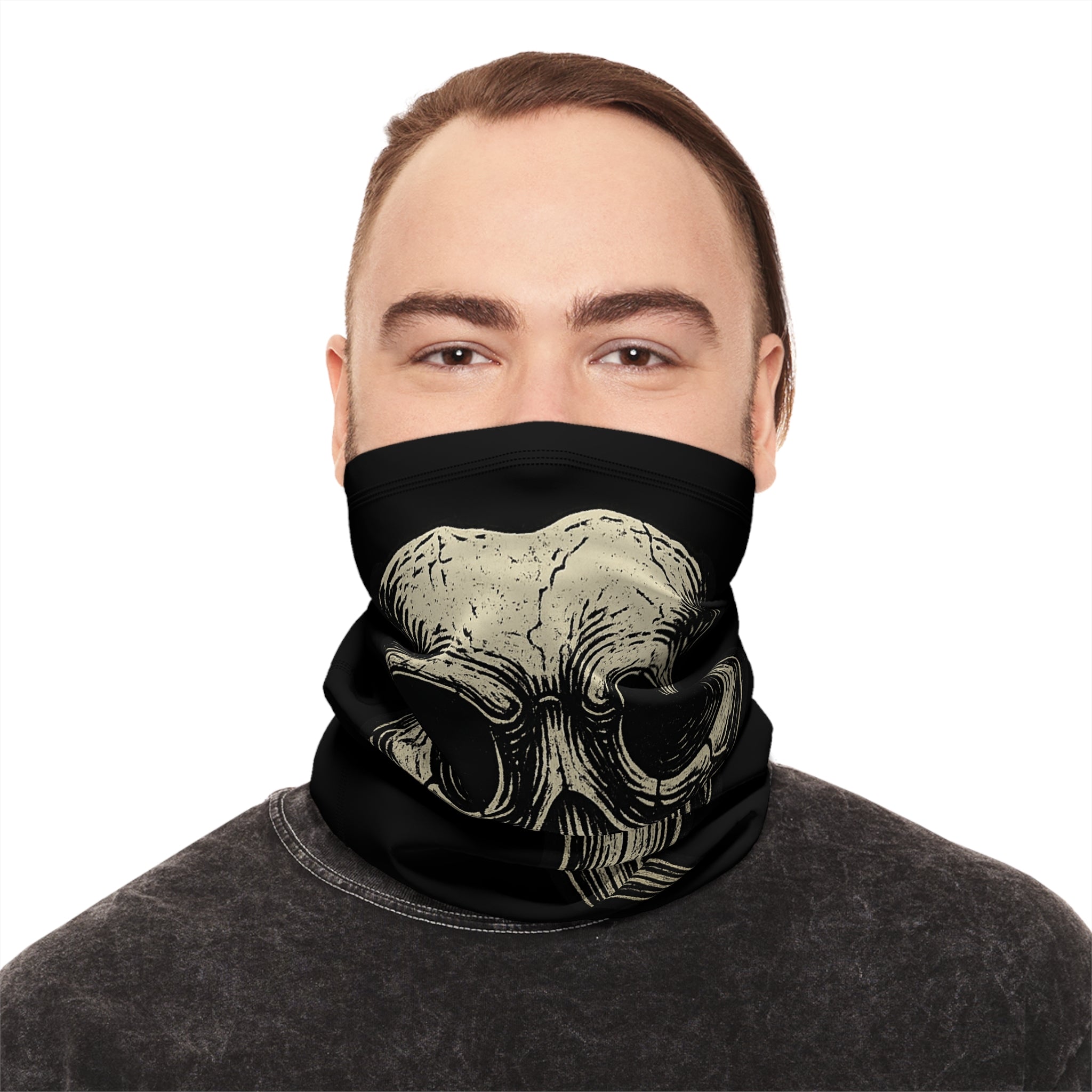 Skull Bird Beak Design Neck Gaiter
