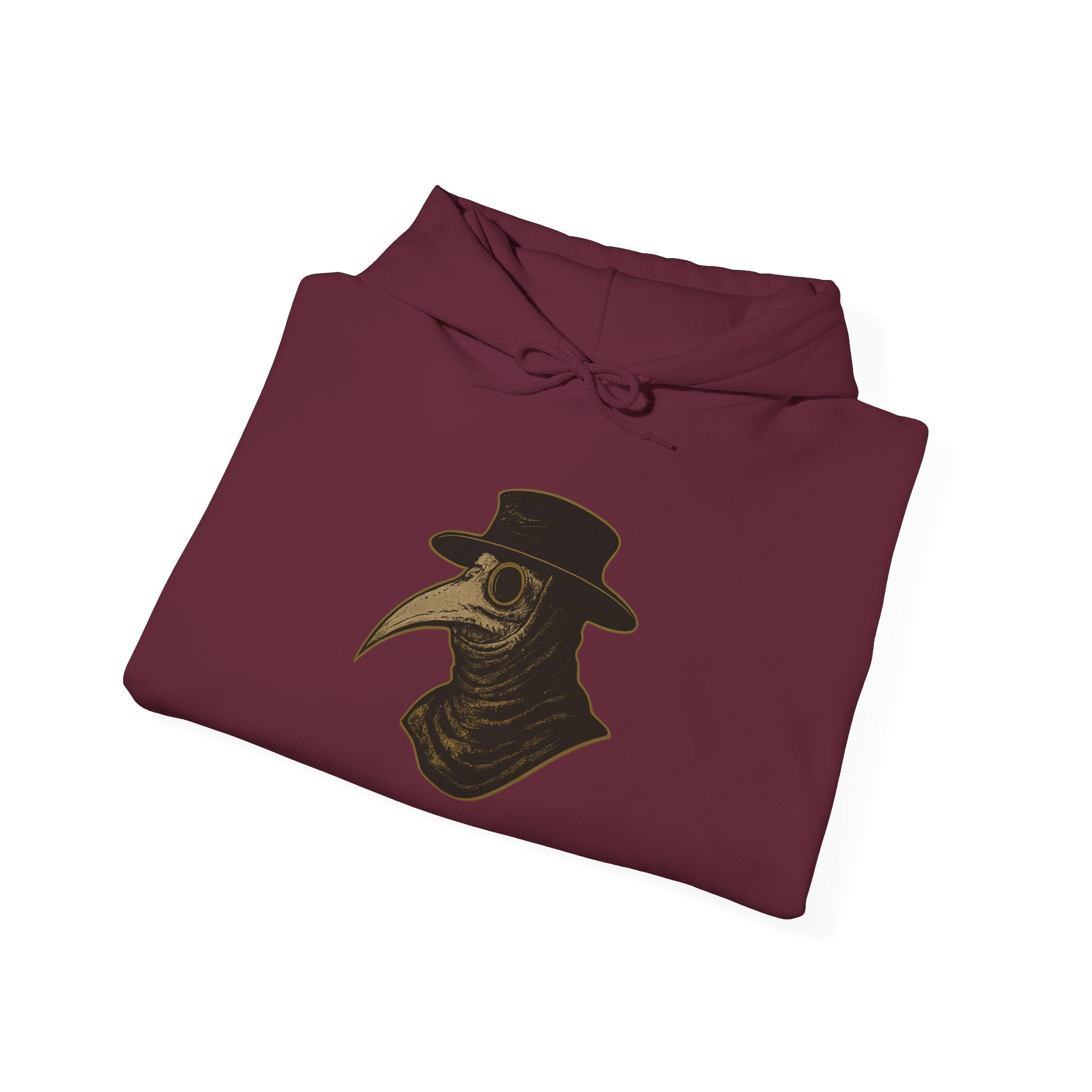Gothic Vintage Medical Mask Hoodie — "The Plagued Page" Pullover