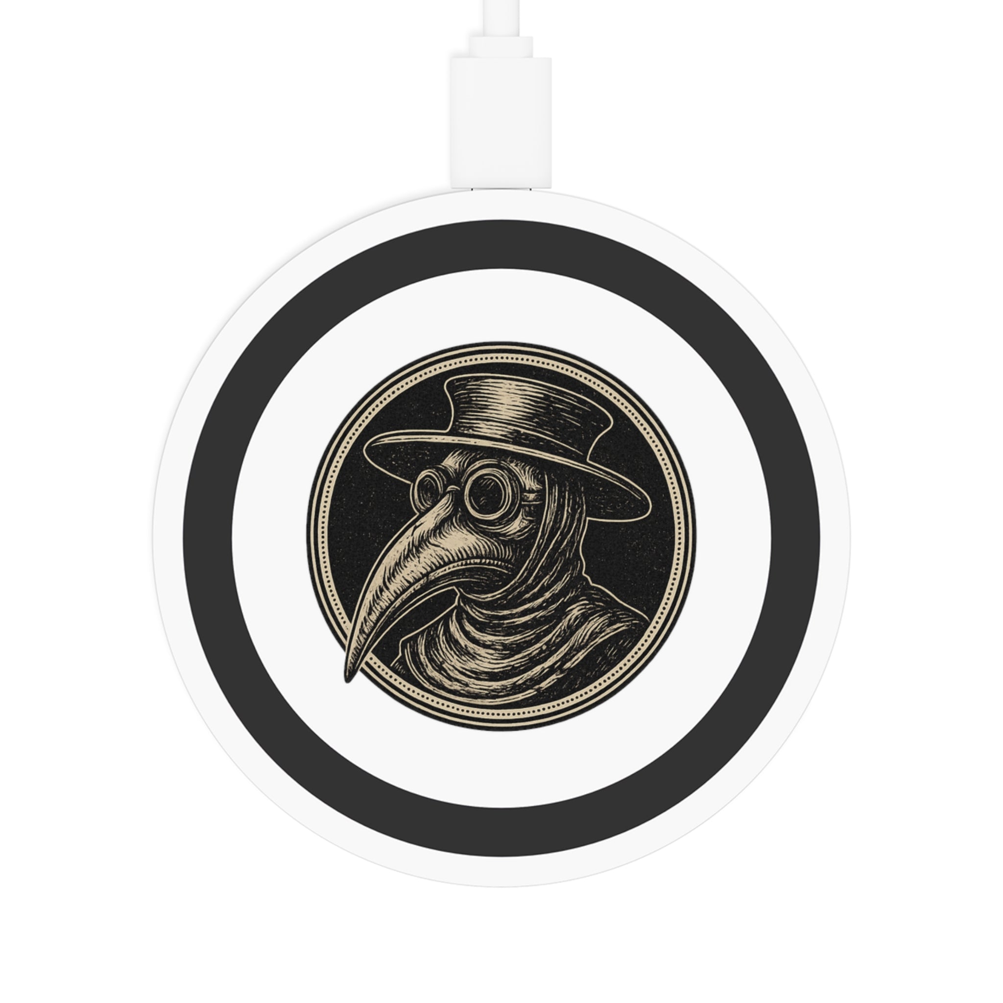 Plague Doctor Illustration Wireless Charging Pad
