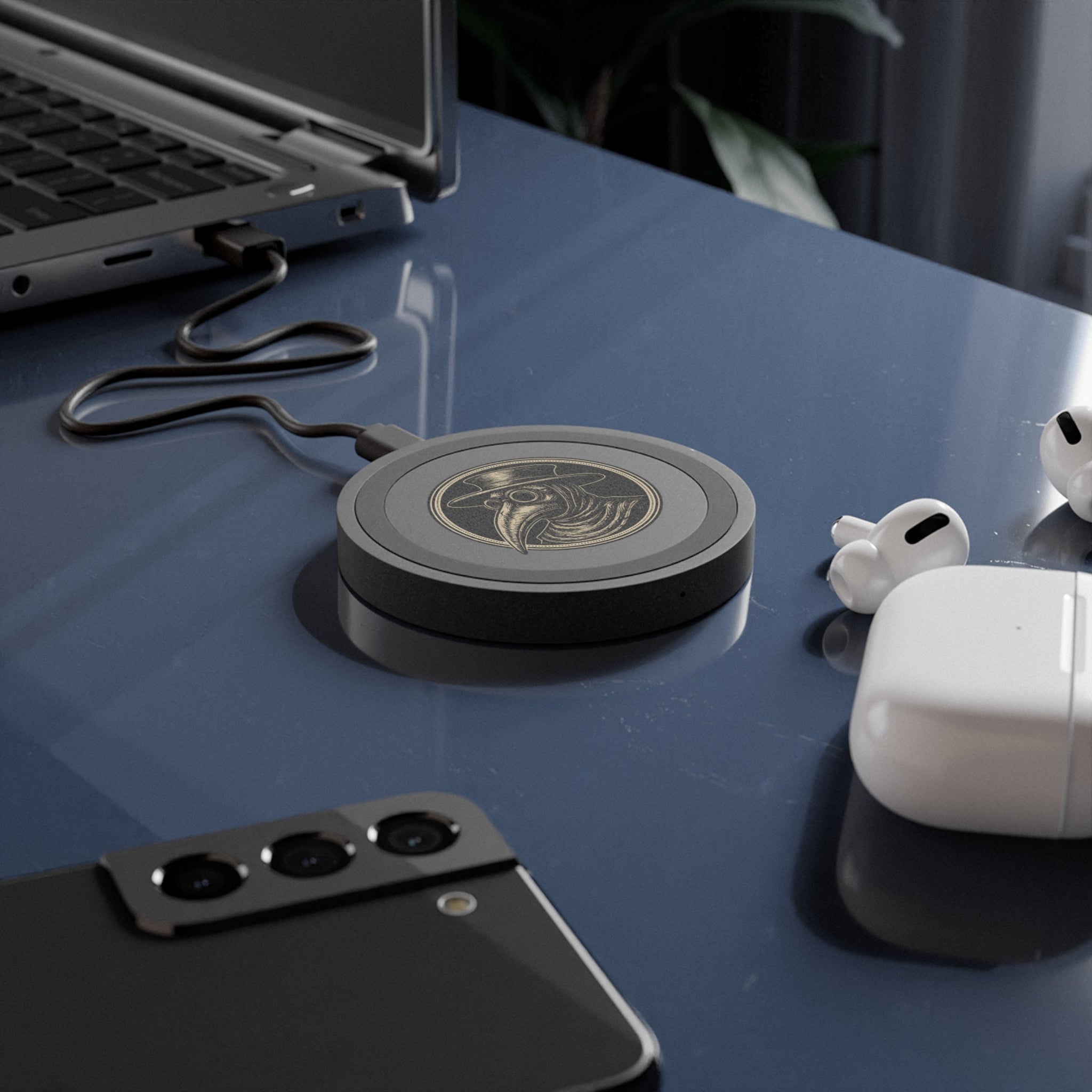 Plague Doctor Illustration Wireless Charging Pad