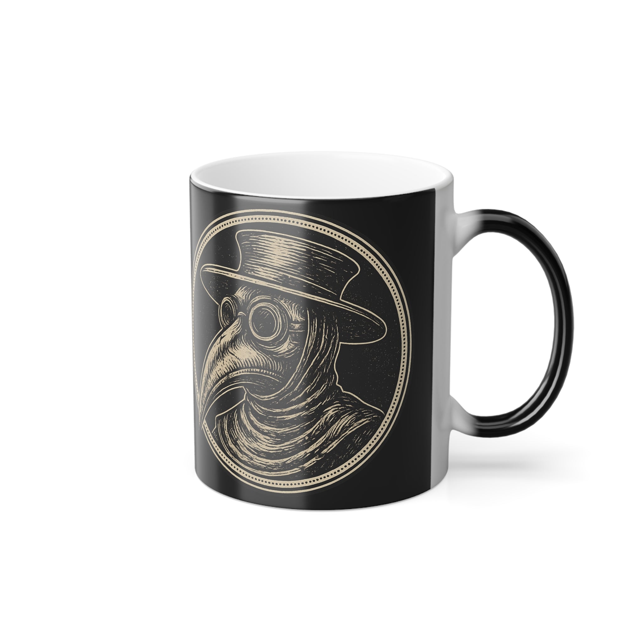 Vintage Plague Doctor Color‑Morph Mug — 11oz Heat‑Reactive