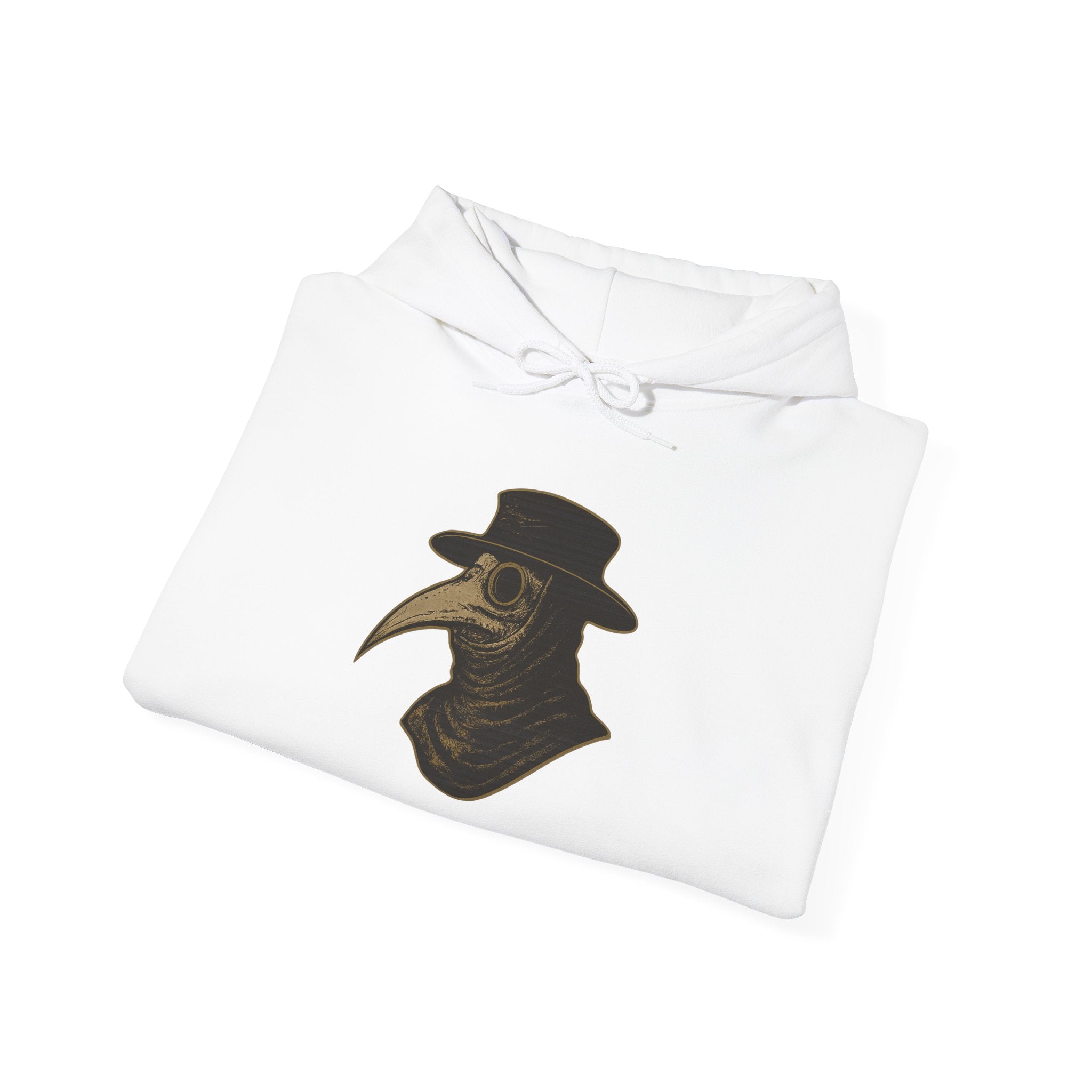 Gothic Vintage Medical Mask Hoodie — "The Plagued Page" Pullover
