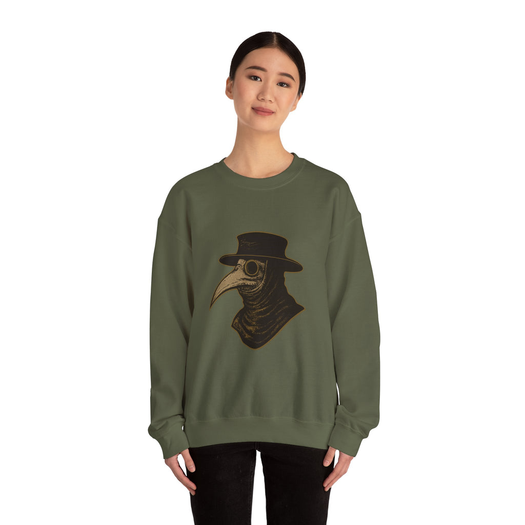 Plague Doctor Illustration Crewneck Sweatshirt | Explore Thy Lore