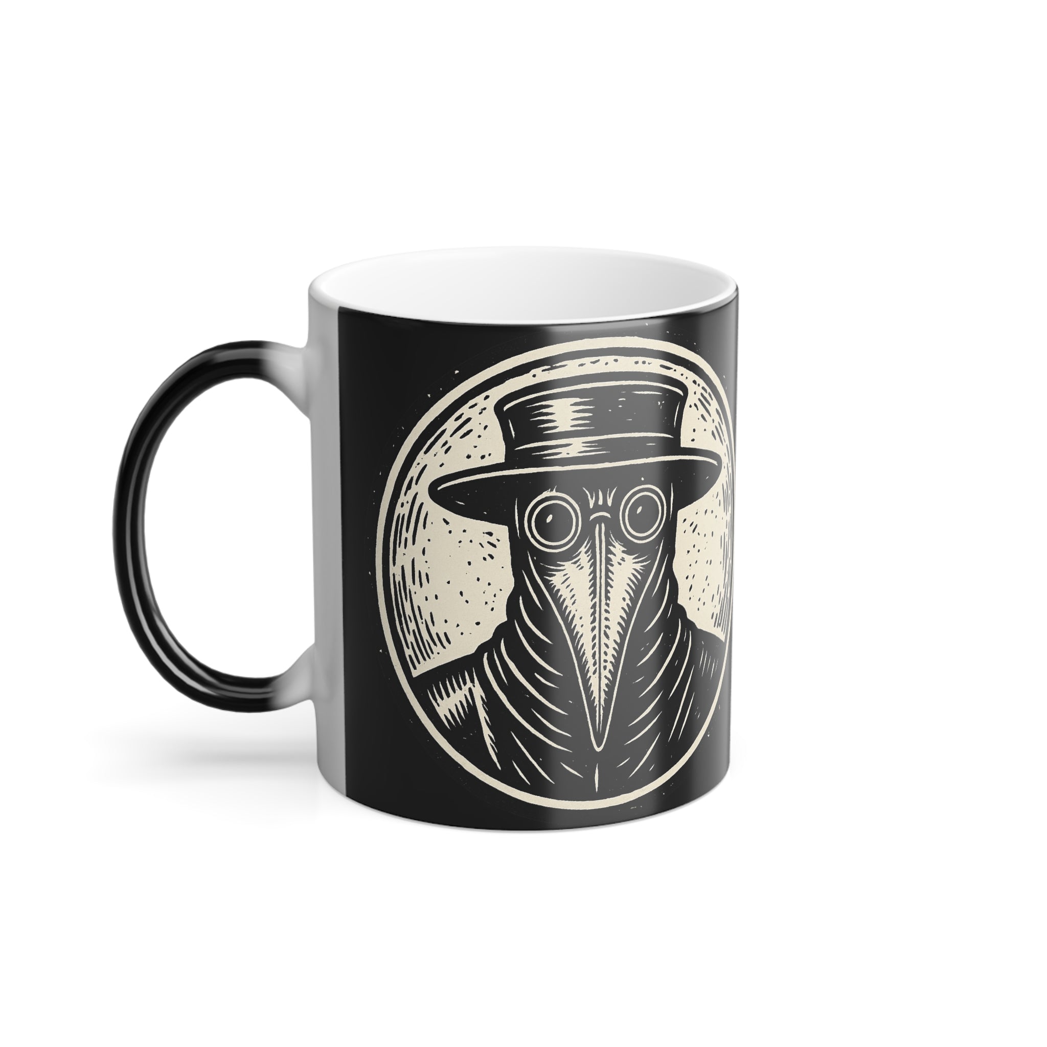 Plague Doctor Color‑Morph Mug — Heat‑Reactive 11oz
