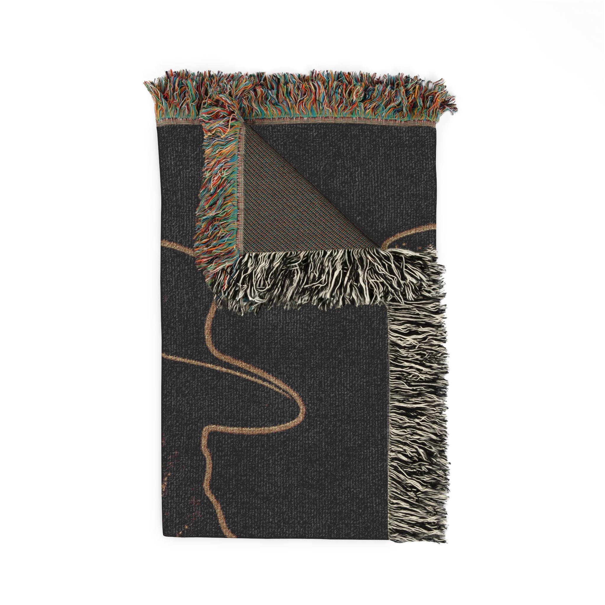 Plague Doctor Woven Blanket — Dark Decorative Throw