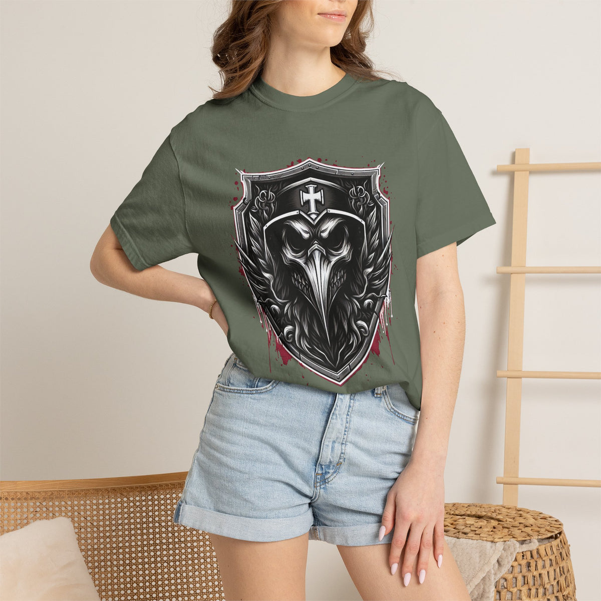 Plague Knight Unisex T-shirt, Black Tee, Grim Reaper Shirt, Medieval Fantasy