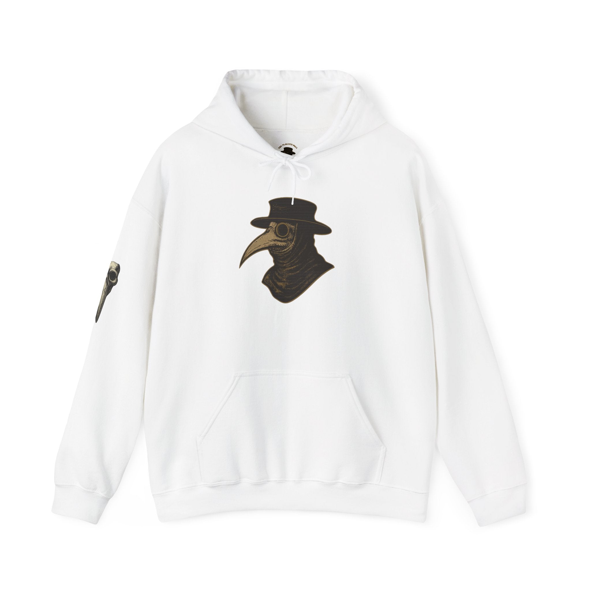 Gothic Vintage Medical Mask Hoodie — "The Plagued Page" Pullover
