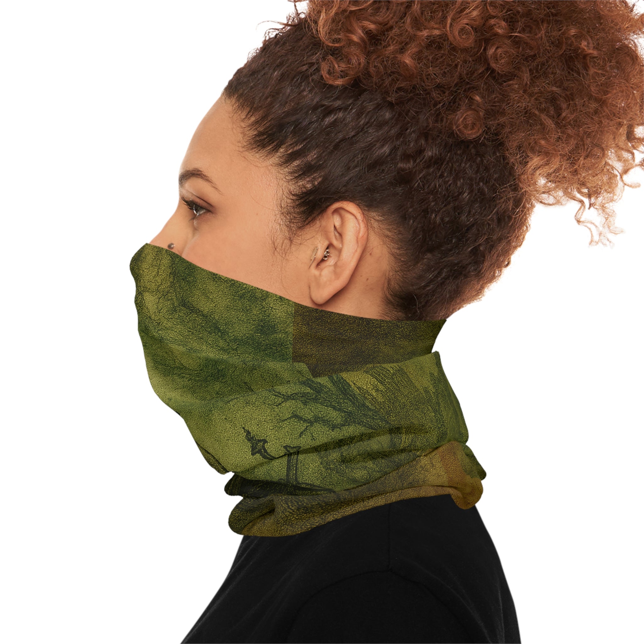 Aged Plague Doctor Neck Gaiter — Vintage Medical Mask Face Cover