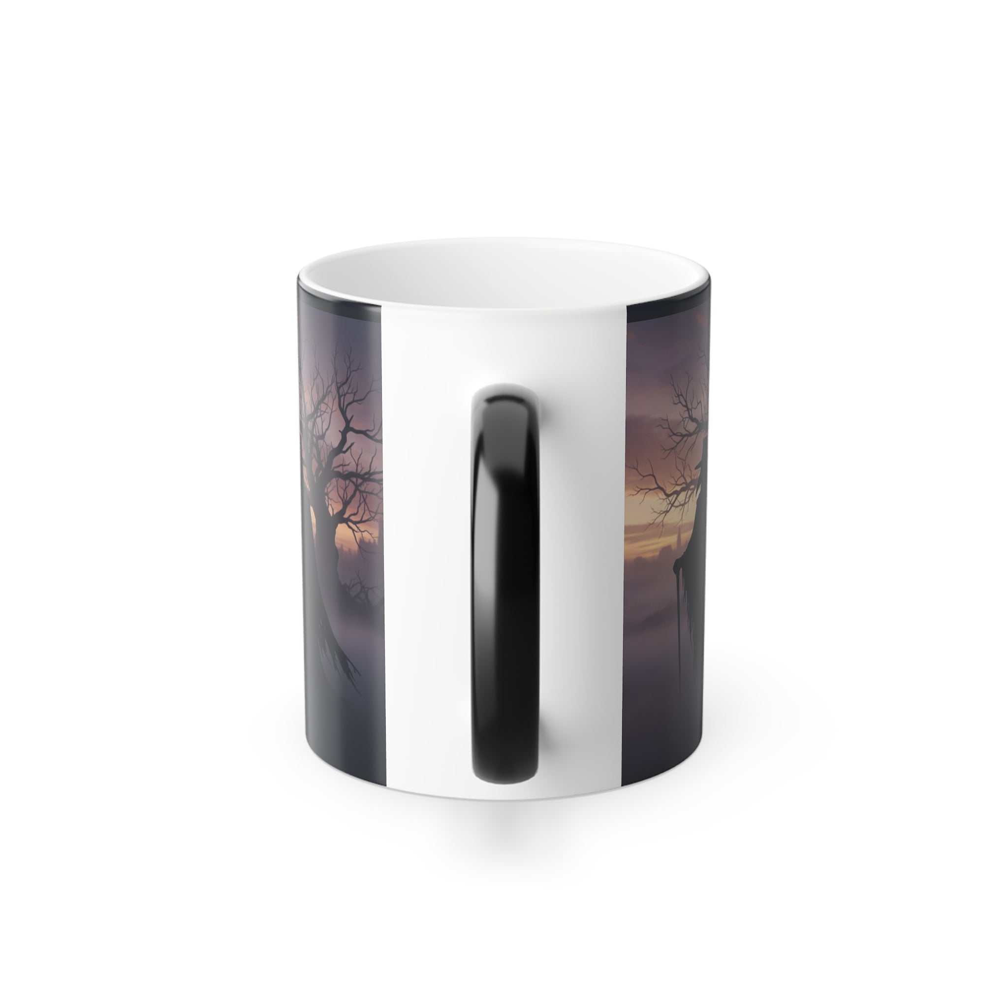 Gothic Heat-Change Coffee Mug — 'The Plagued Page' Color Morphing 11oz
