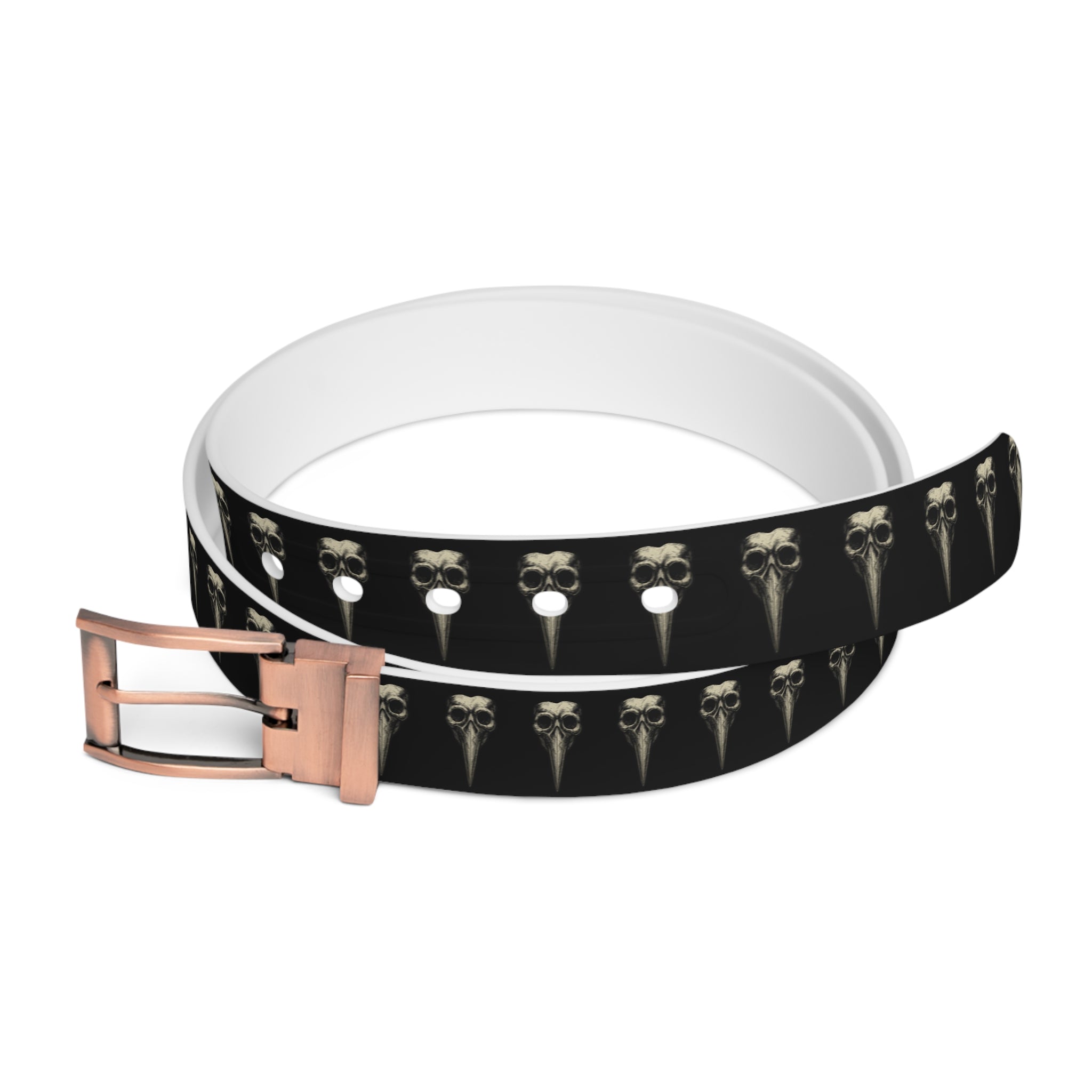 Vintage Plague Doctor Mask Belt | Gothic Skull Pattern