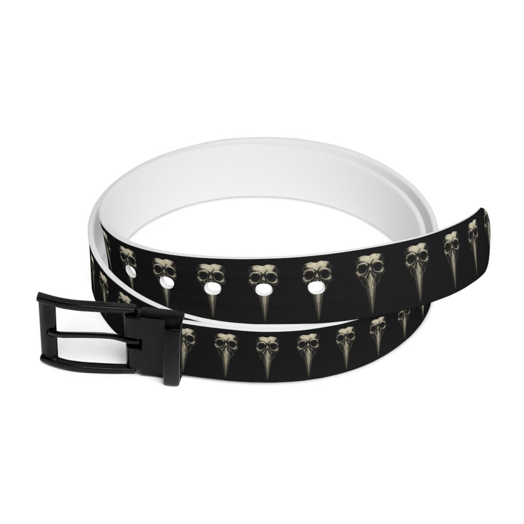 Vintage Plague Doctor Mask Belt | Gothic Skull Pattern
