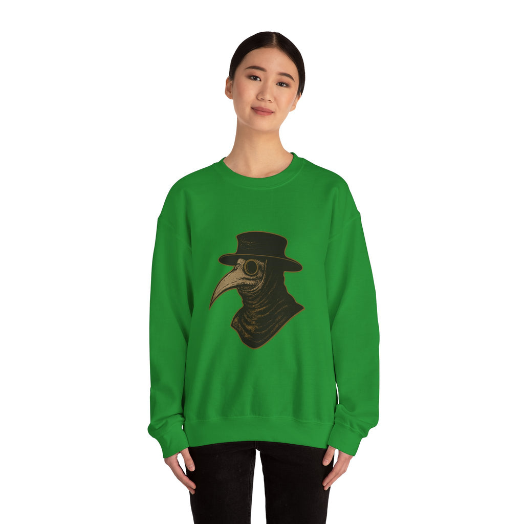 Plague Doctor Illustration Crewneck Sweatshirt | Explore Thy Lore