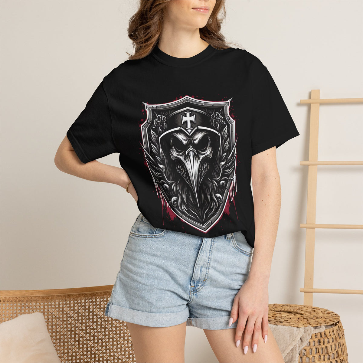 Plague Knight Unisex T-shirt, Black Tee, Grim Reaper Shirt, Medieval Fantasy