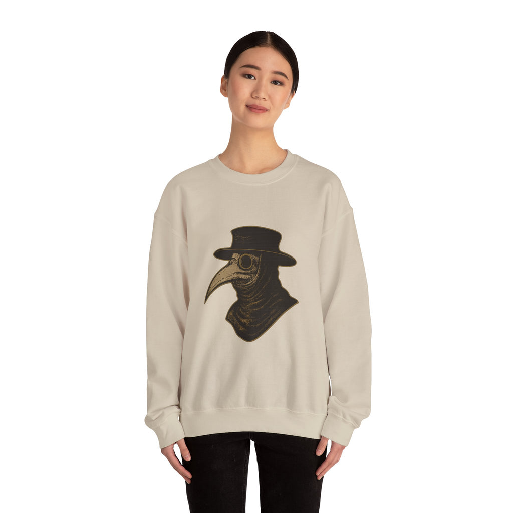 Plague Doctor Illustration Crewneck Sweatshirt | Explore Thy Lore