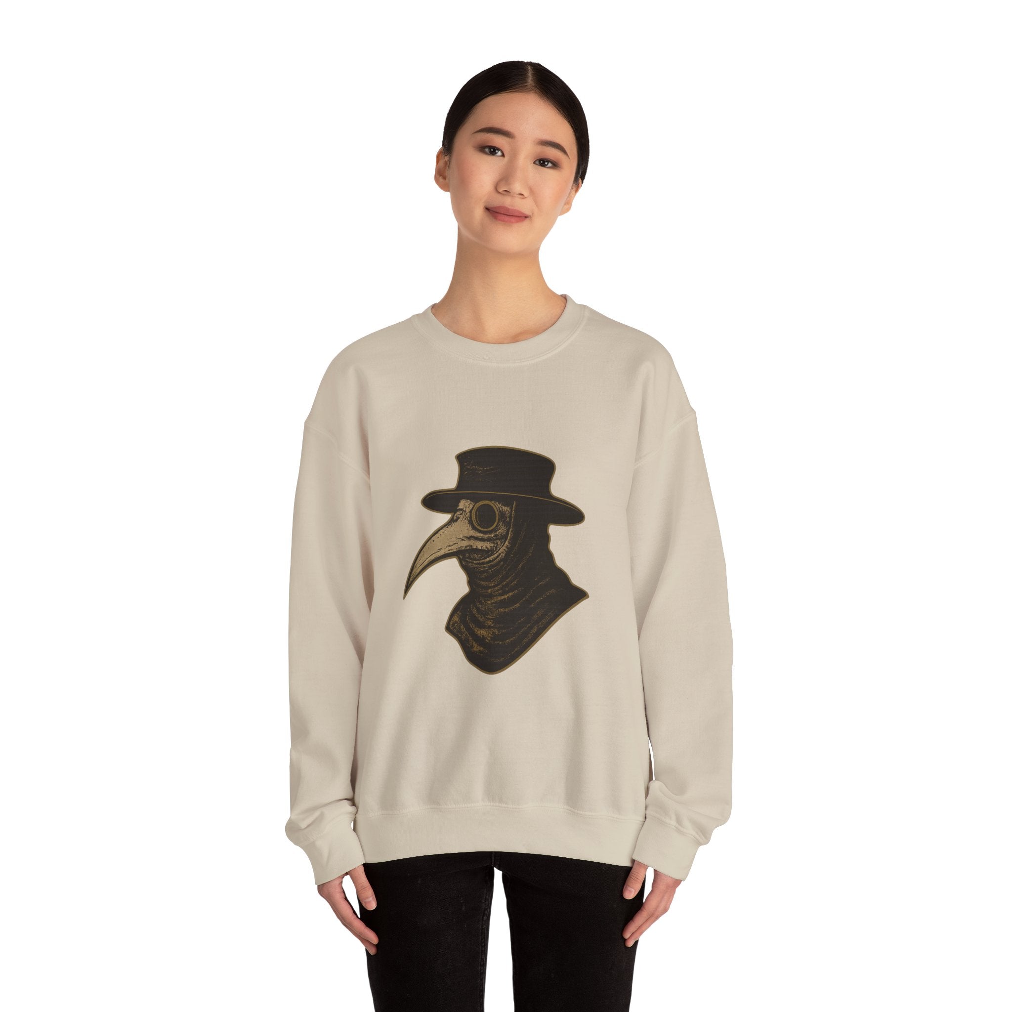 Plague Doctor Illustration Crewneck Sweatshirt | Explore Thy Lore