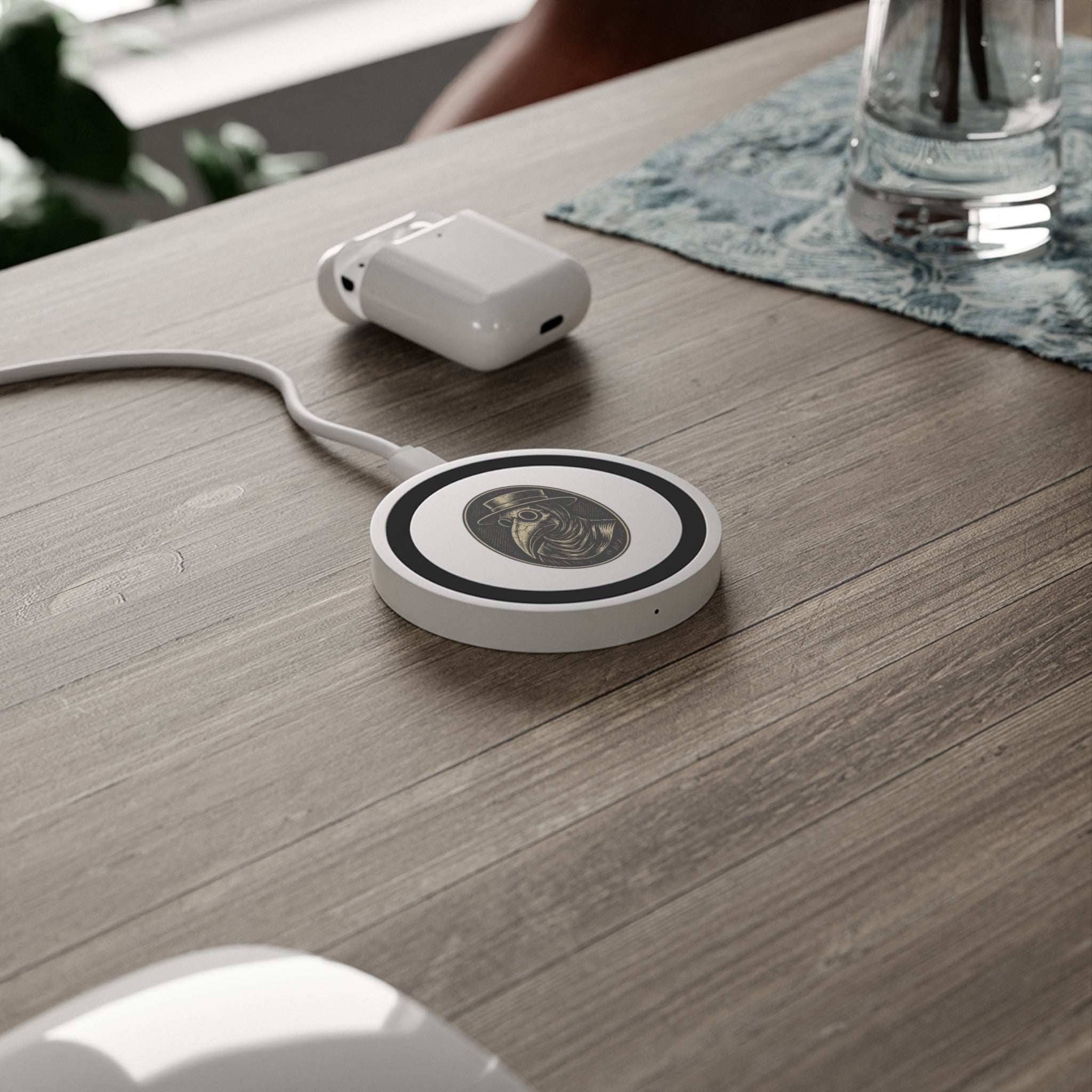 Plague Doctor Illustration Wireless Charging Pad