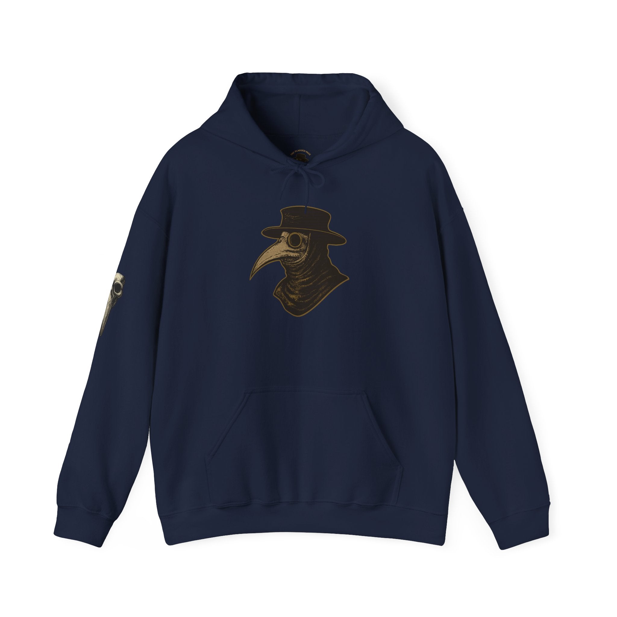 Gothic Vintage Medical Mask Hoodie — "The Plagued Page" Pullover