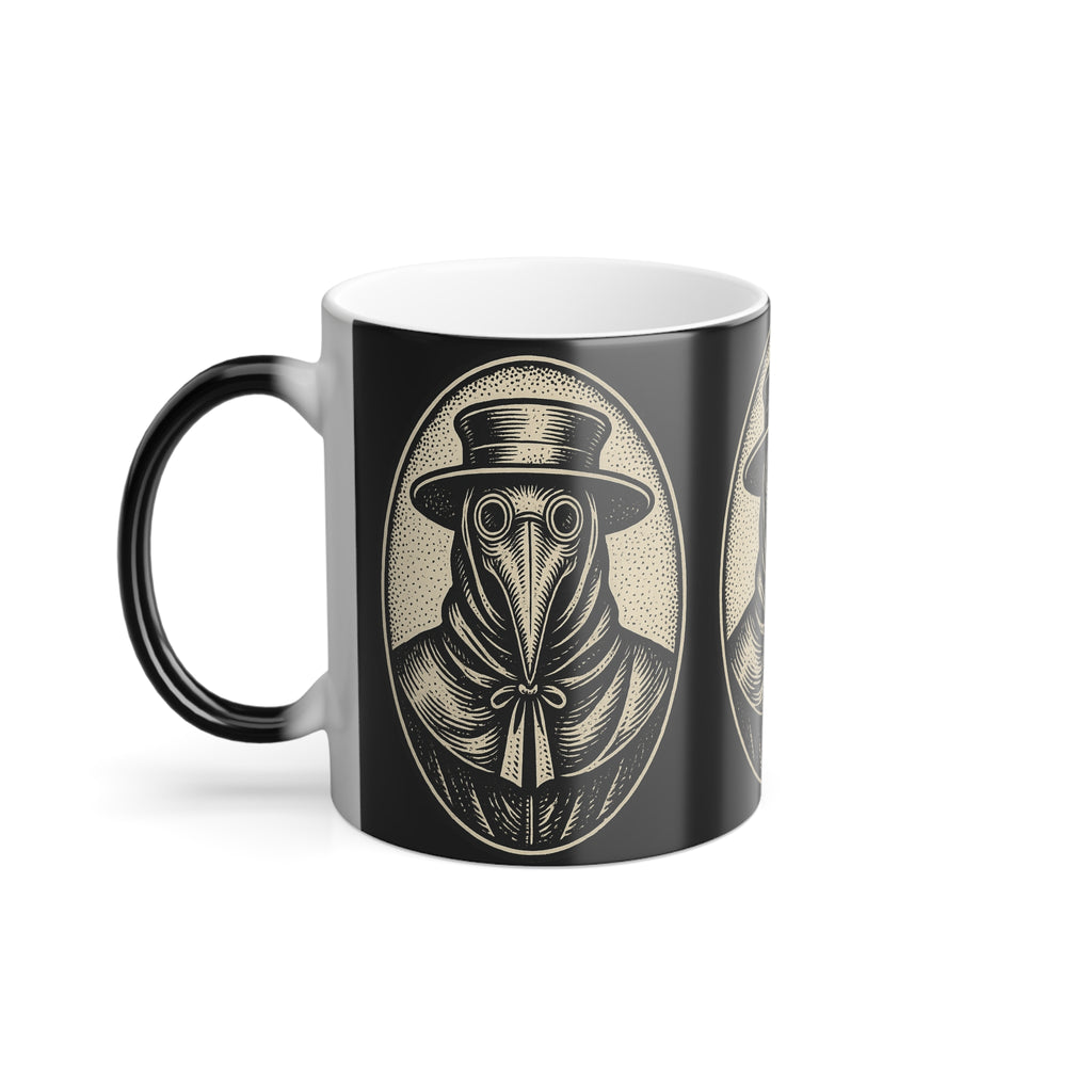 Plague Doctor Color‑Morph Mug — Heat‑Reactive 11oz