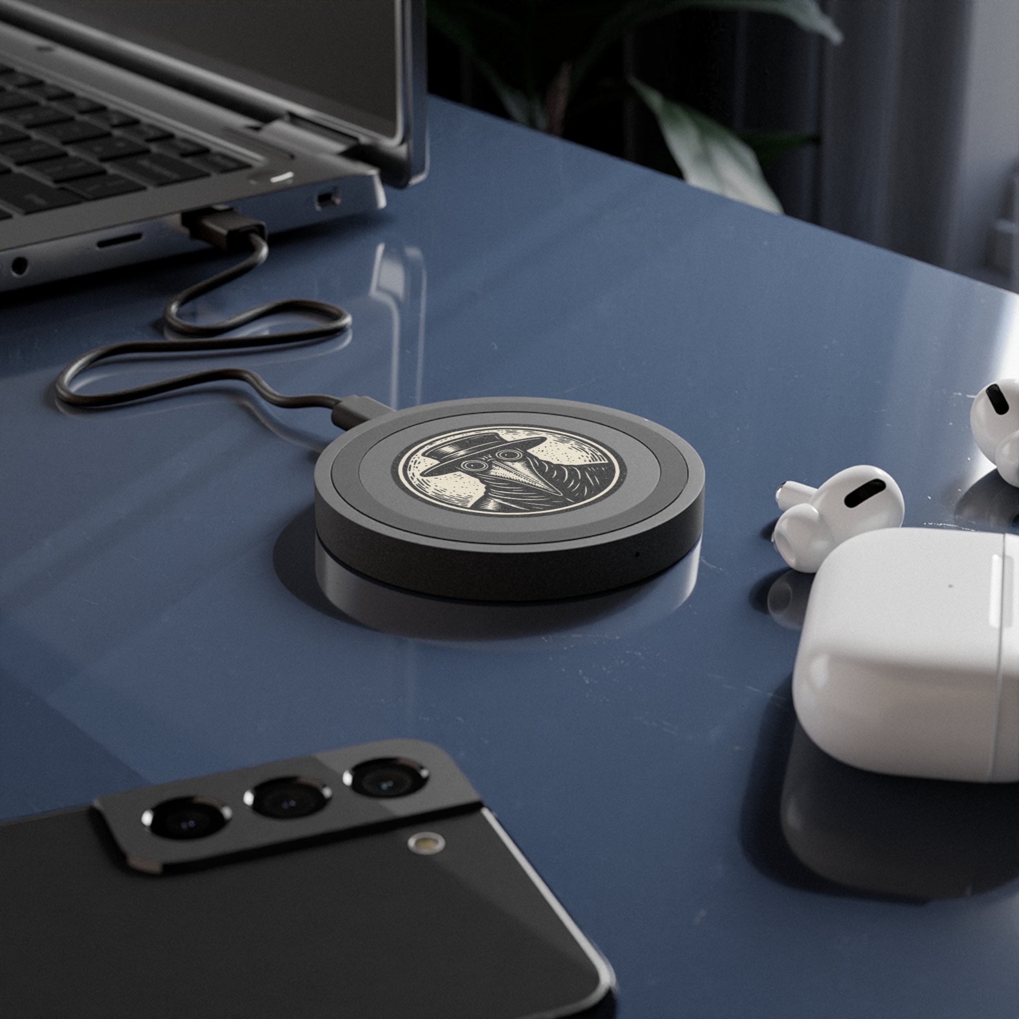 Plague Doctor Illustration Wireless Charging Pad