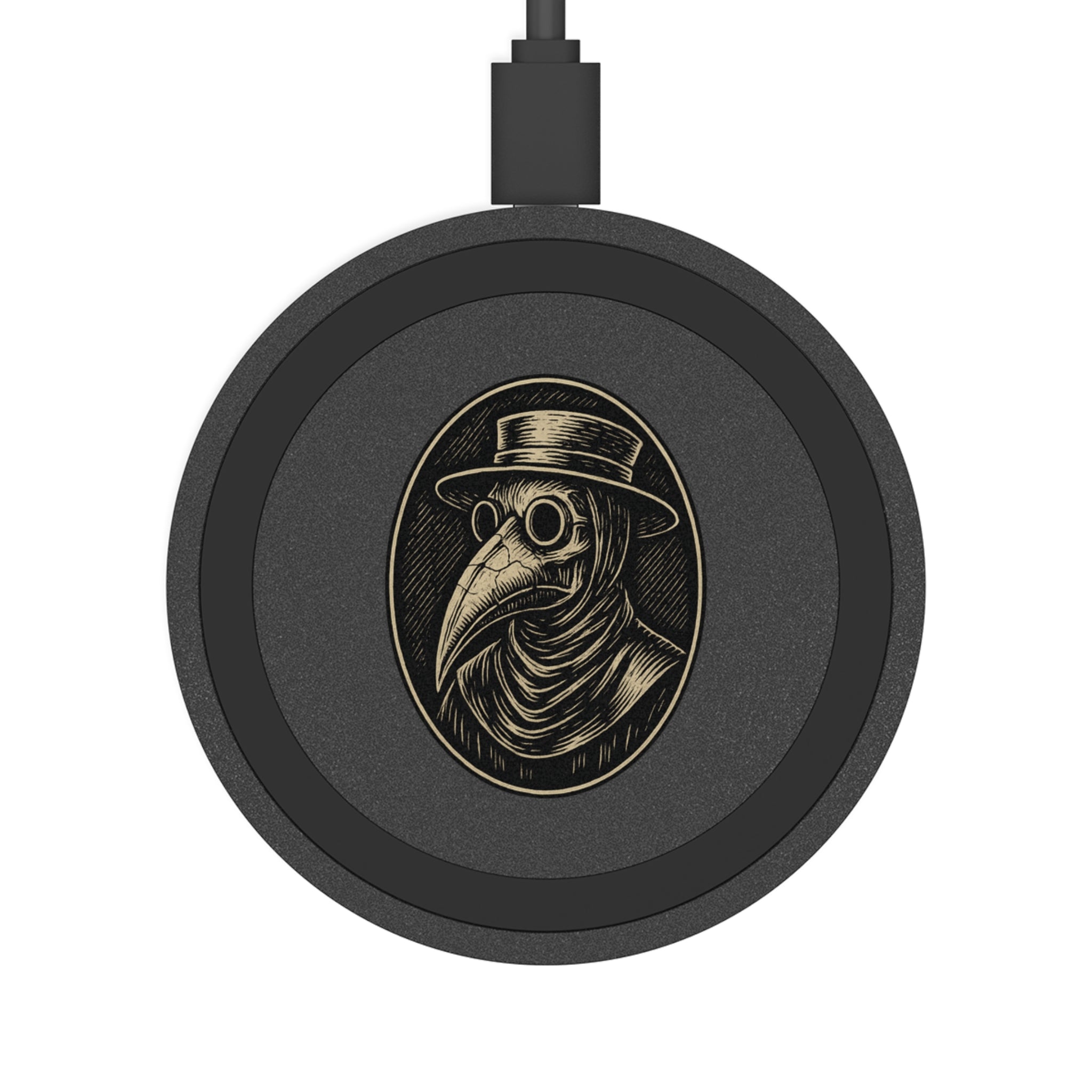 Plague Doctor Illustration Wireless Charging Pad