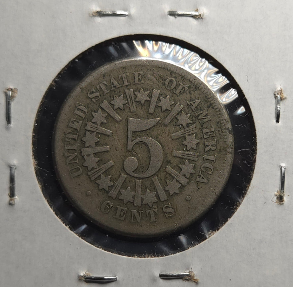 1866 Shield Nickel (w/Rays)
