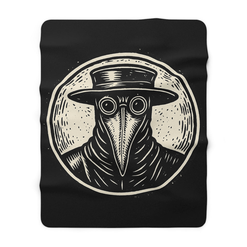The Plagued Page Sherpa Fleece Blanket — Cozy Gothic Reading Blanket