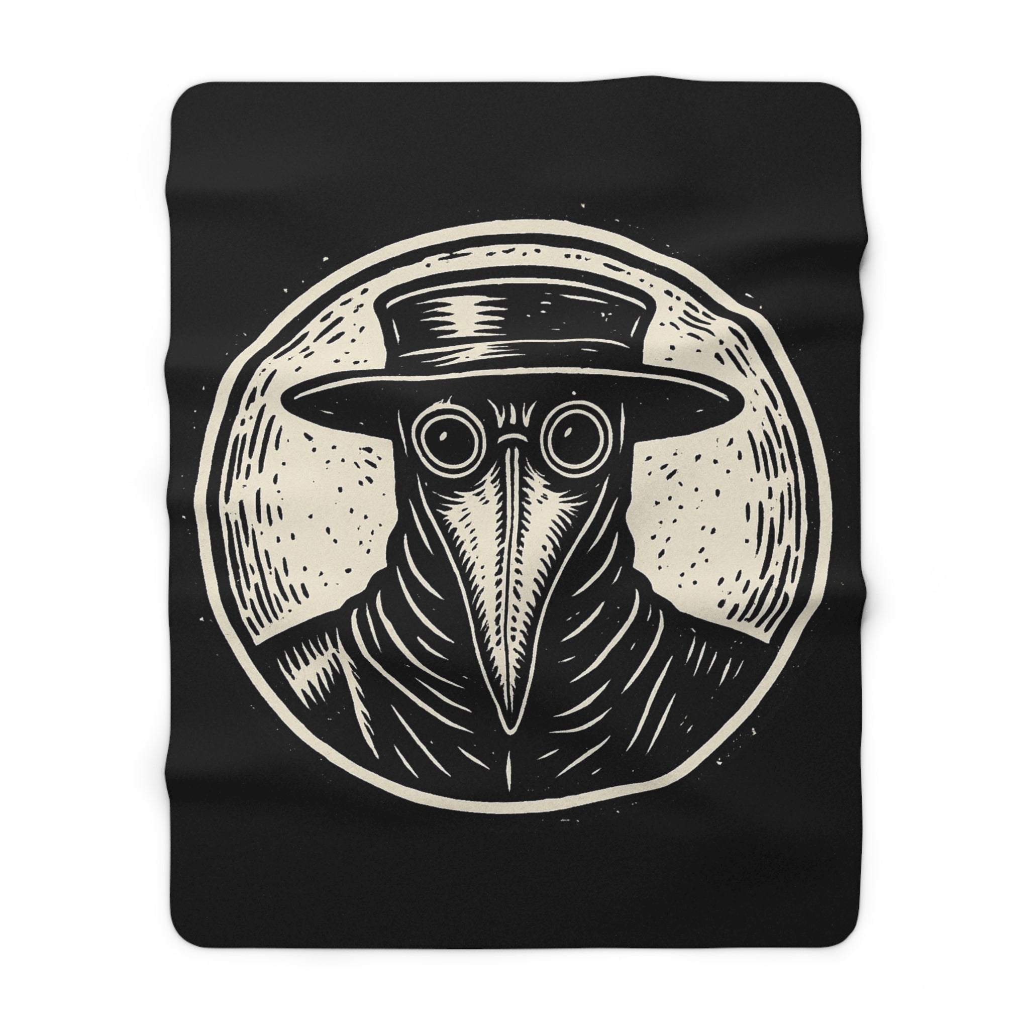 The Plagued Page Sherpa Fleece Blanket — Cozy Gothic Reading Blanket