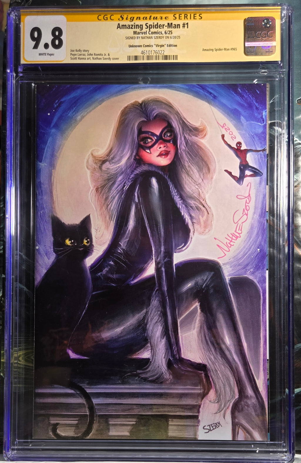 Amazing Spider-Man #1 – Virgin Variant Signed by Nathan Szerdy (CGC 9.8)