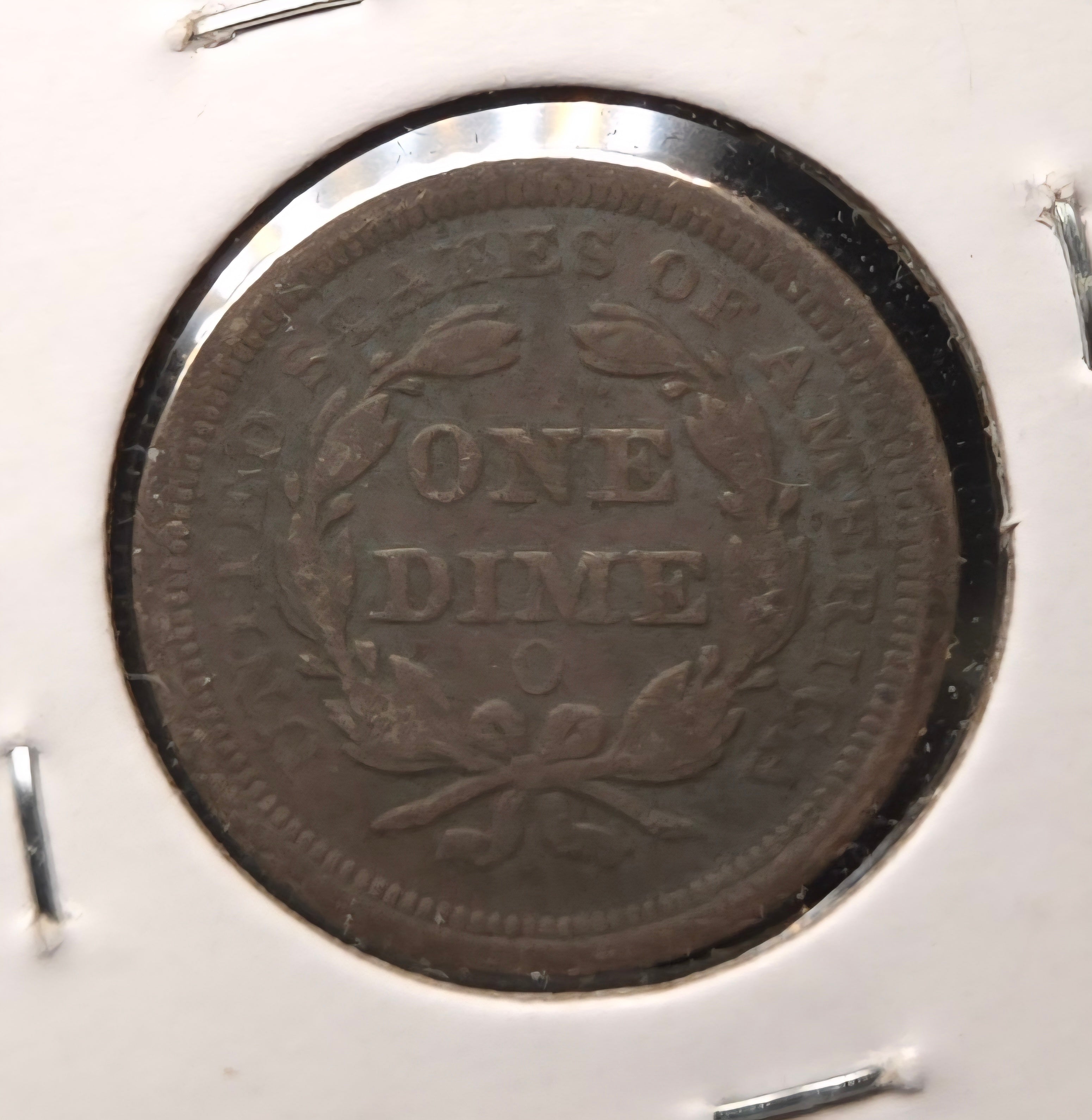 1853 O Seated Dime (with arrows)