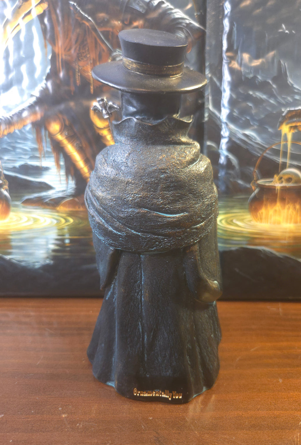 Plague Doctor Creepy Home Figurine, 8" LED Haunted Halloween