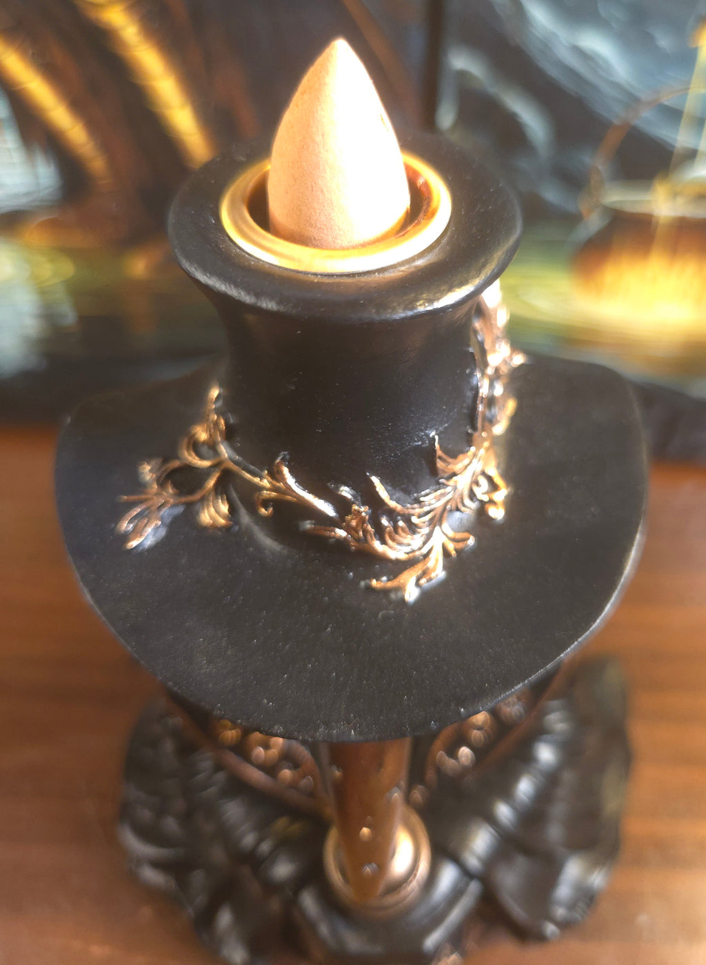 Dr. Plague Backflow Incense Burner — Gothic Resin Figurine (7")