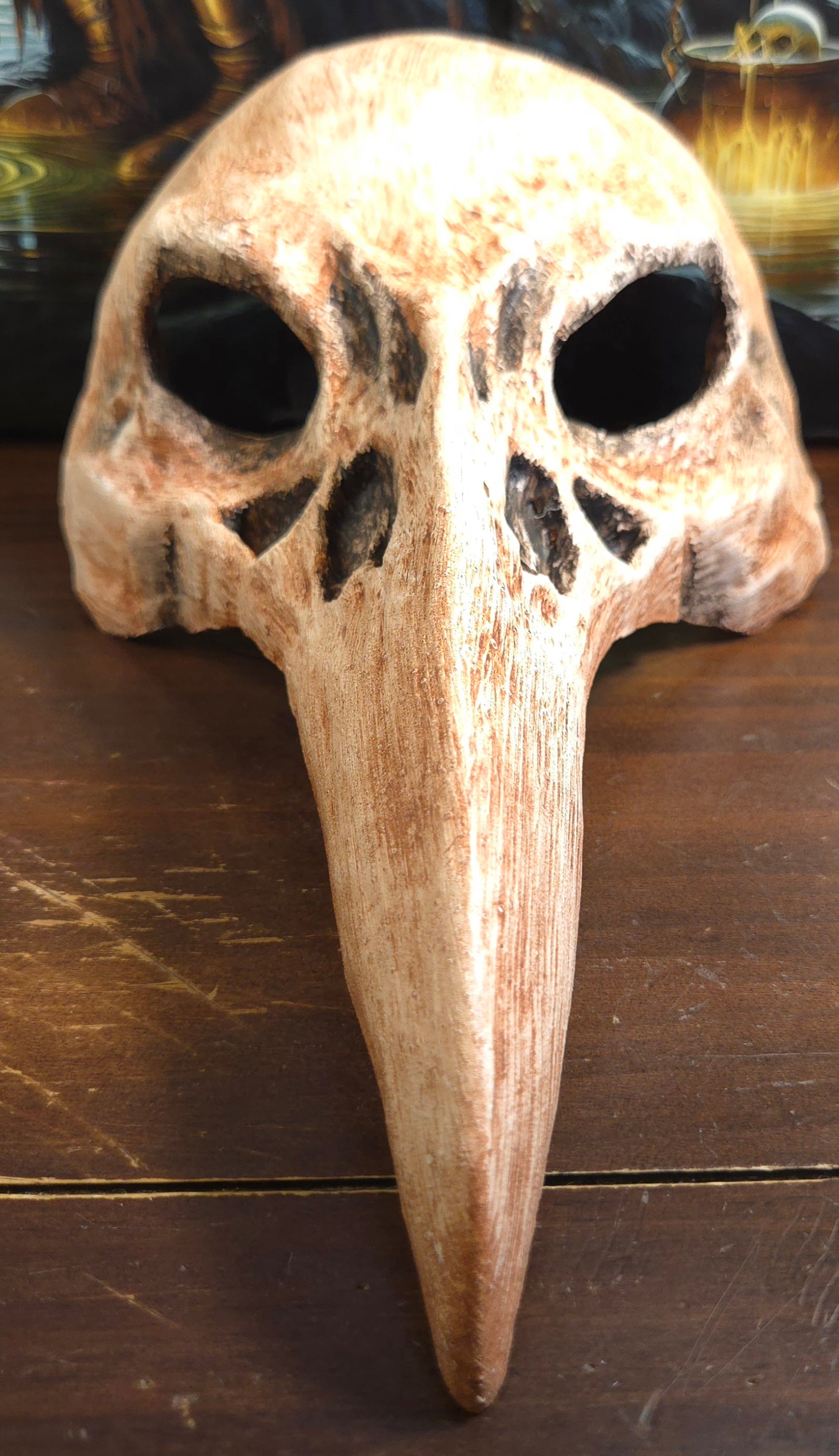 Bone Raven Skull Beak Mask