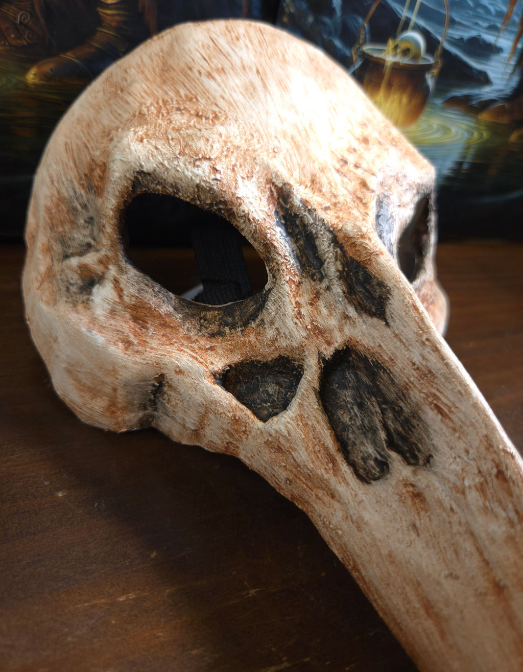 Bone Raven Skull Beak Mask
