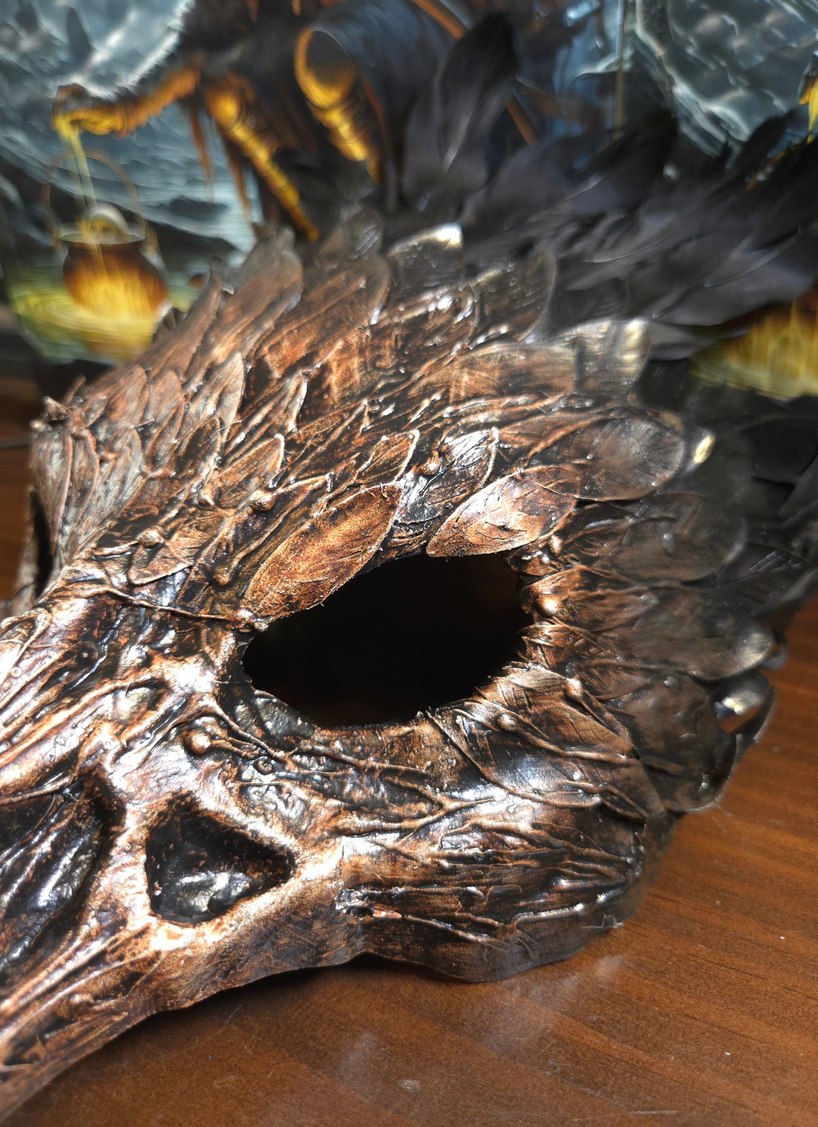 Bone Feathered Plague Raven Mask