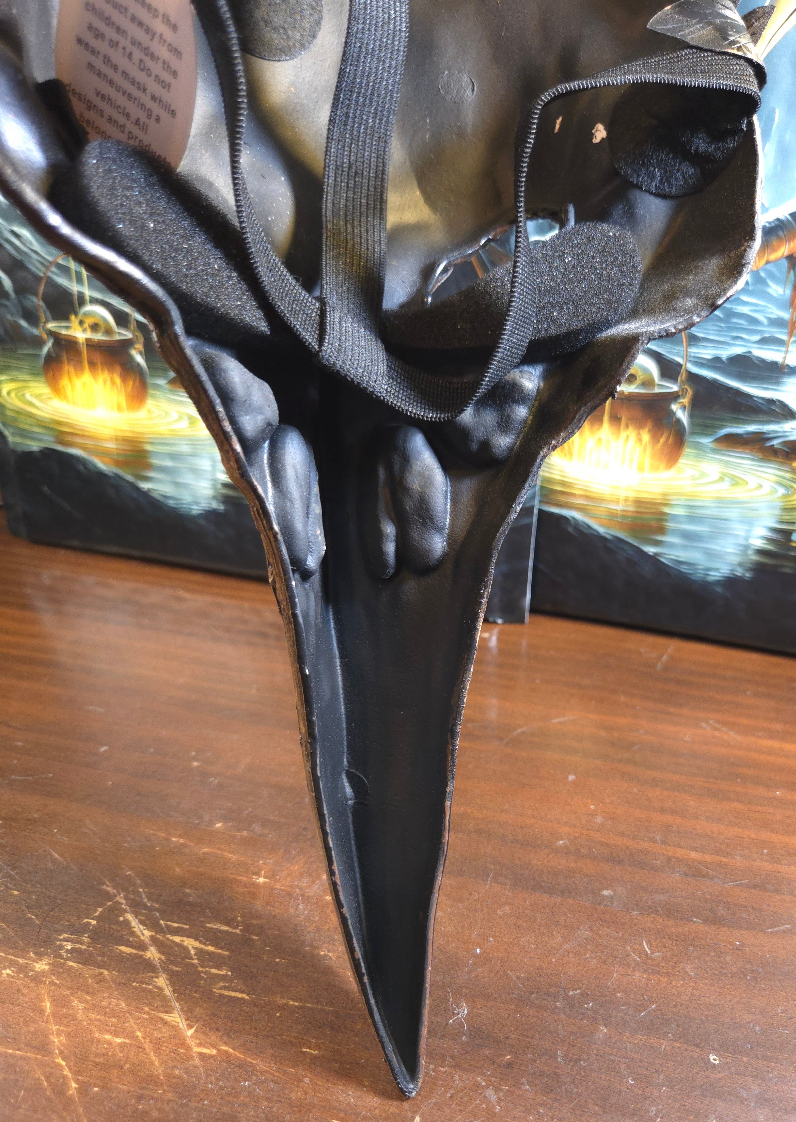 Bone Feathered Plague Raven Mask