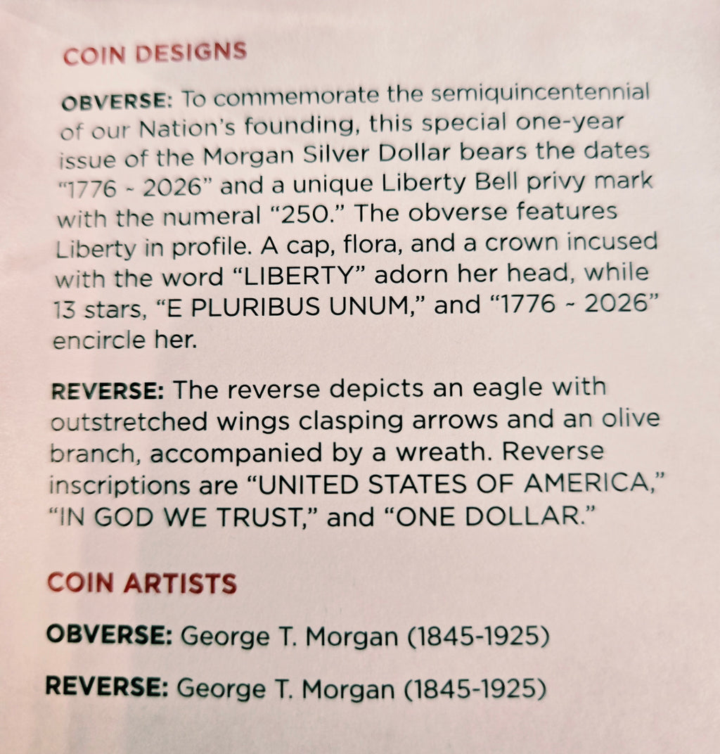 2026 P Morgan (Reverse Proof) Dollar
