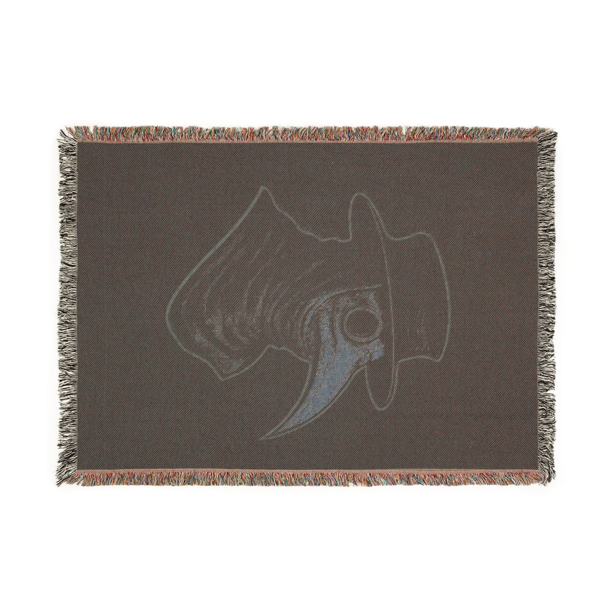 Plague Doctor Woven Blanket — Dark Decorative Throw