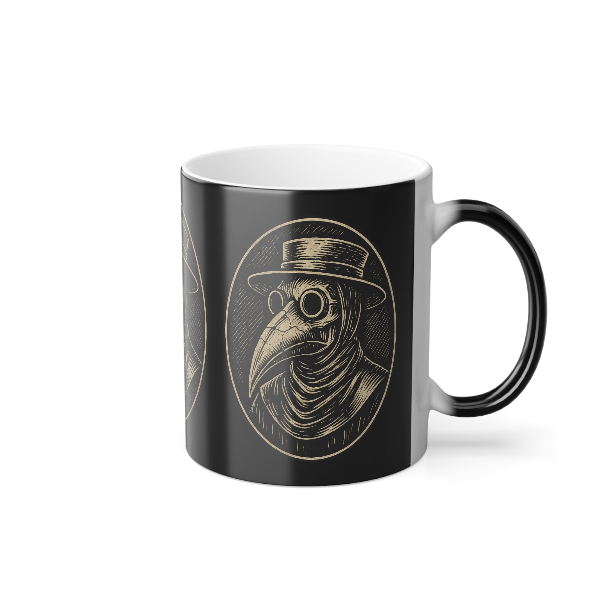 Vintage Plague Doctor Color-Morph Mug — 11oz Heat-Reactive