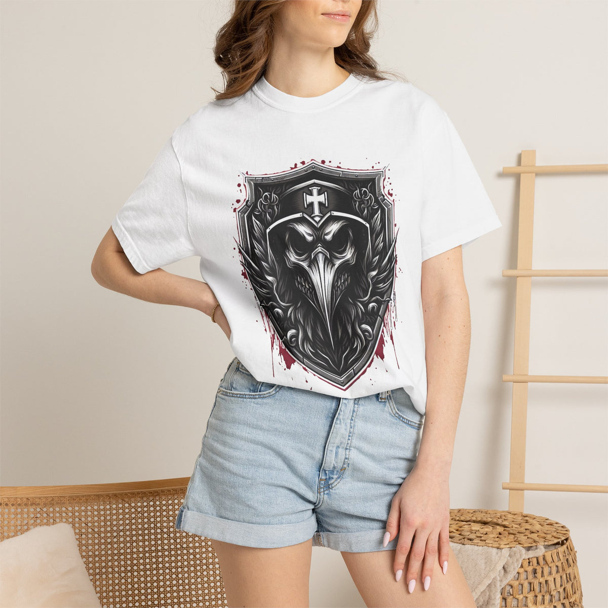 Plague Knight Unisex T-shirt, Black Tee, Grim Reaper Shirt, Medieval Fantasy