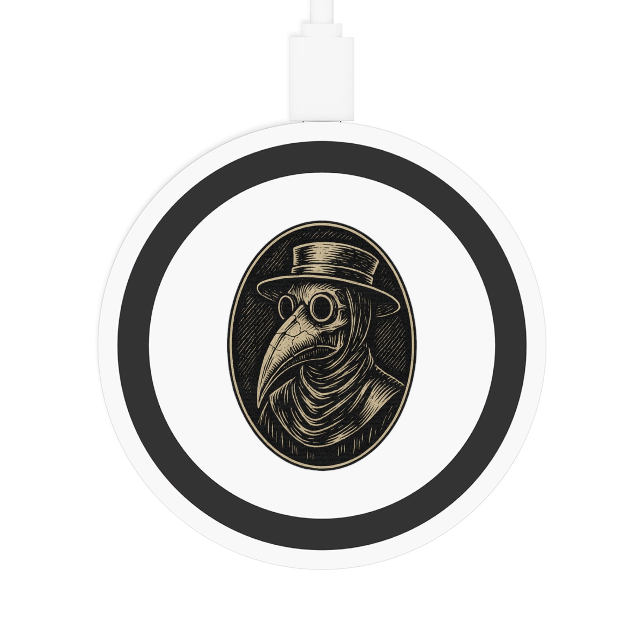 Plague Doctor Illustration Wireless Charging Pad