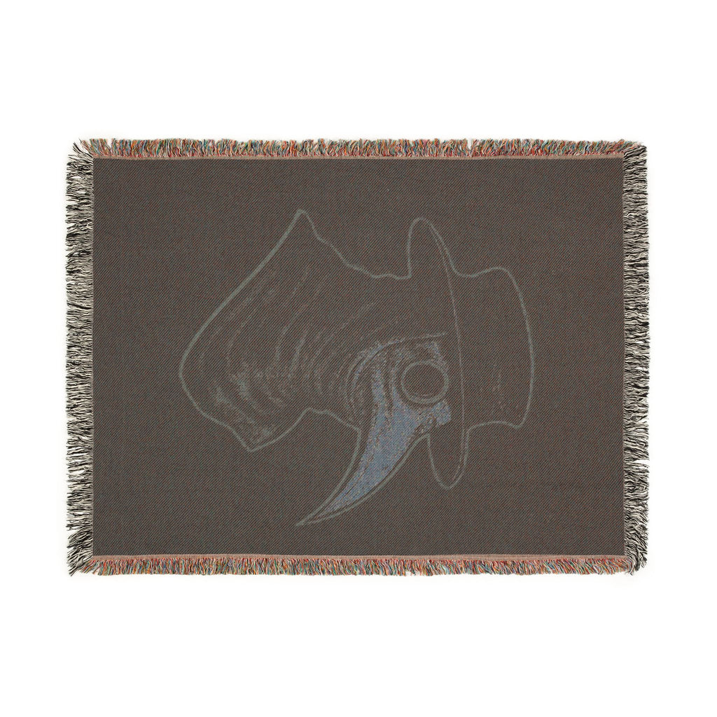Plague Doctor Woven Blanket — Dark Decorative Throw