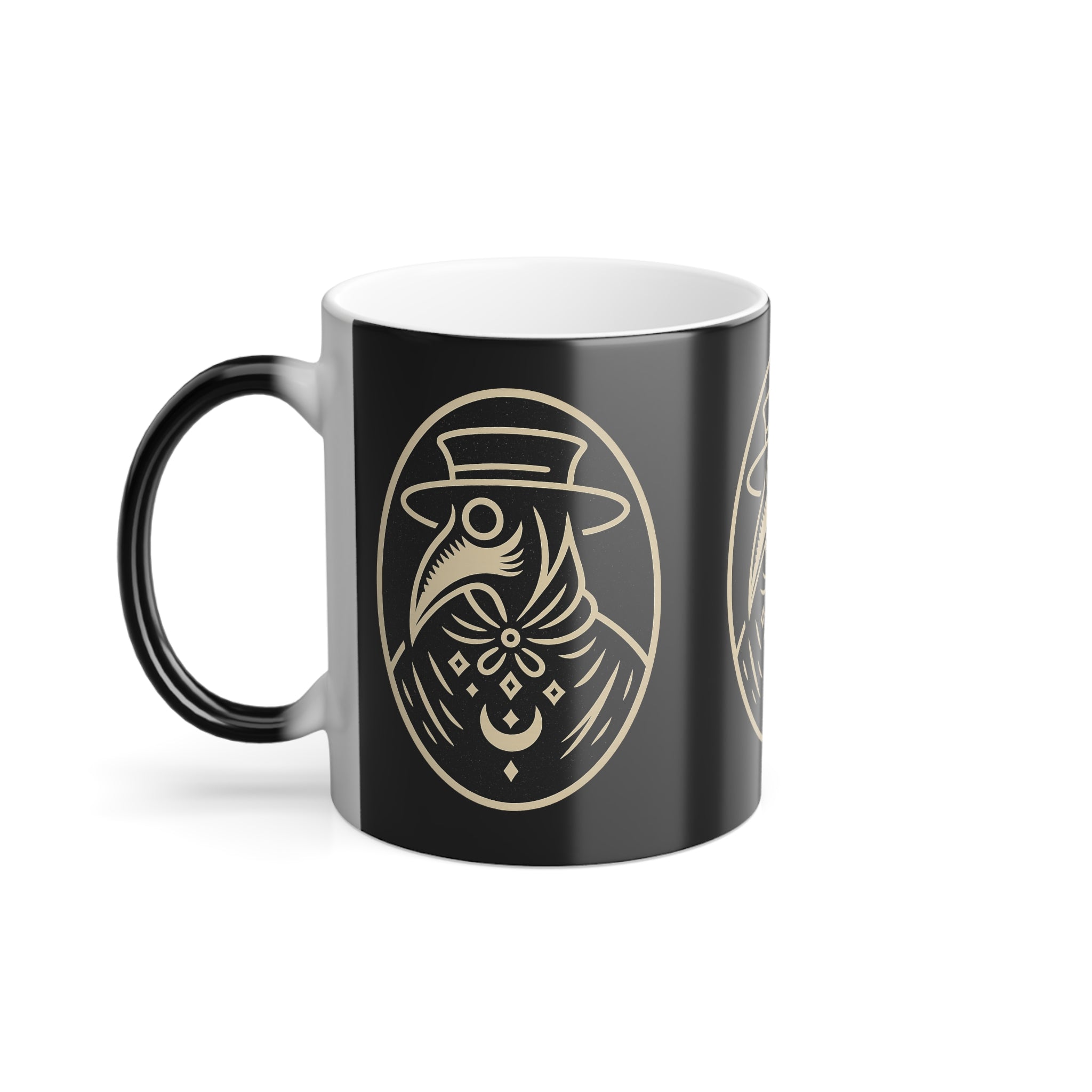 Vintage Plague Doctor Color‑Morph Mug — Heat‑Reactive 11oz