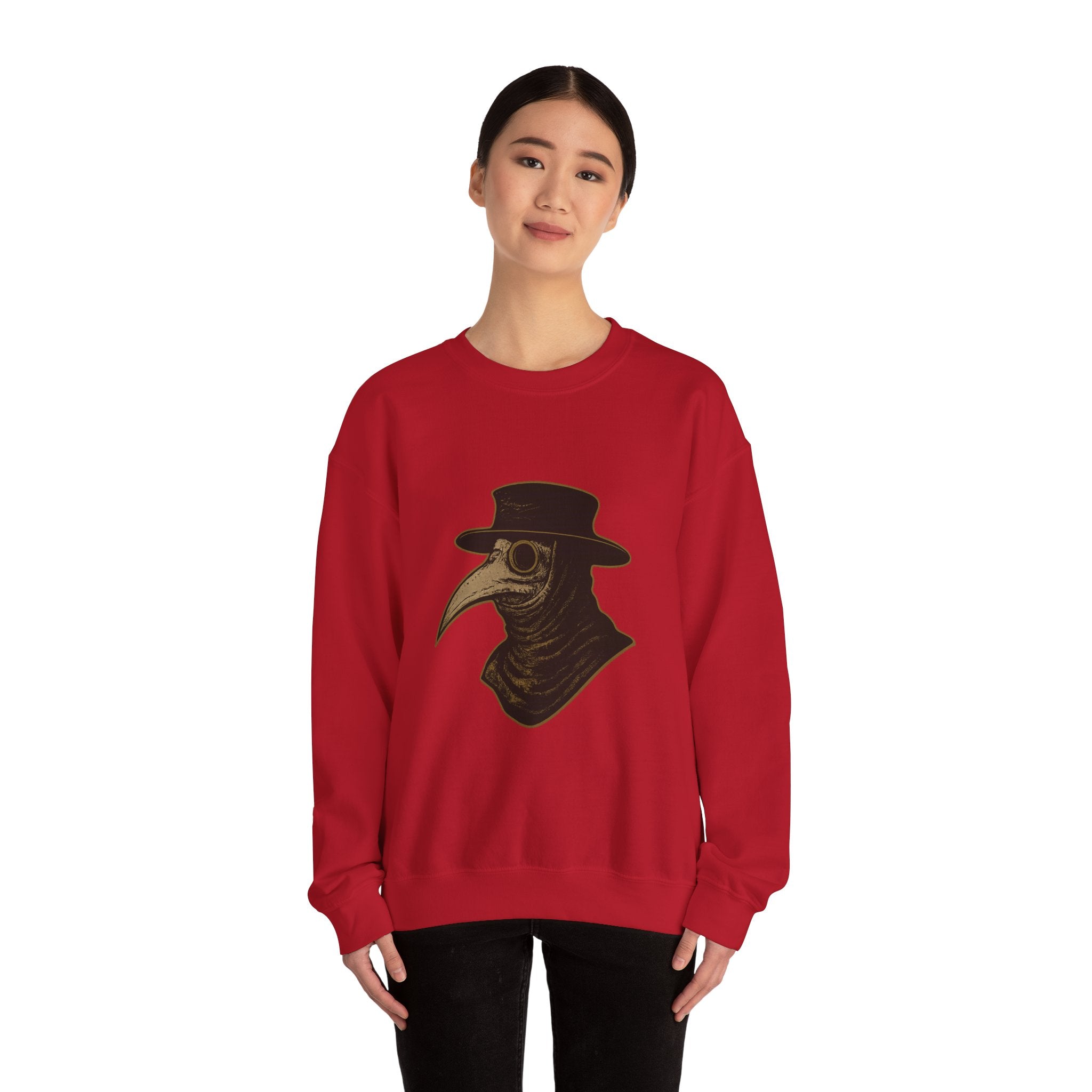 Plague Doctor Illustration Crewneck Sweatshirt | Explore Thy Lore
