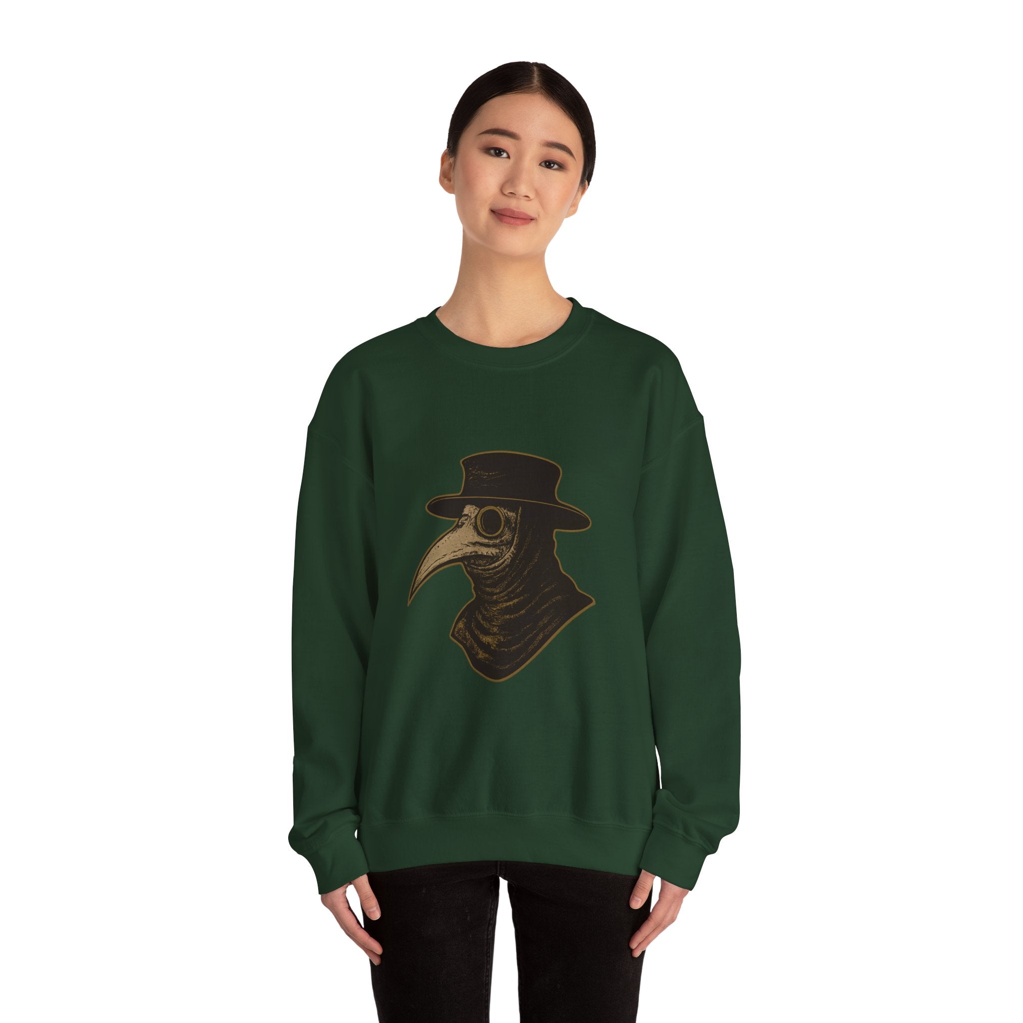 Plague Doctor Illustration Crewneck Sweatshirt | Explore Thy Lore