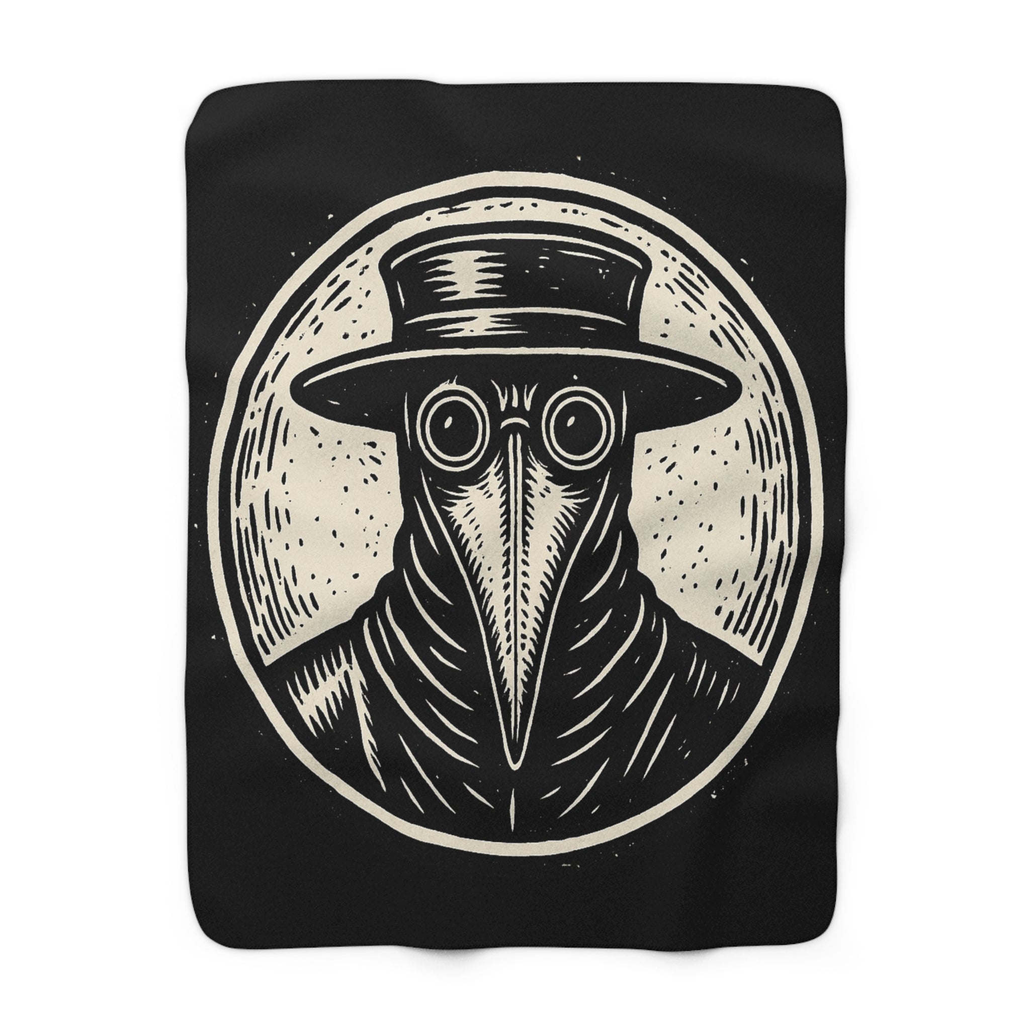 The Plagued Page Sherpa Fleece Blanket — Cozy Gothic Reading Blanket
