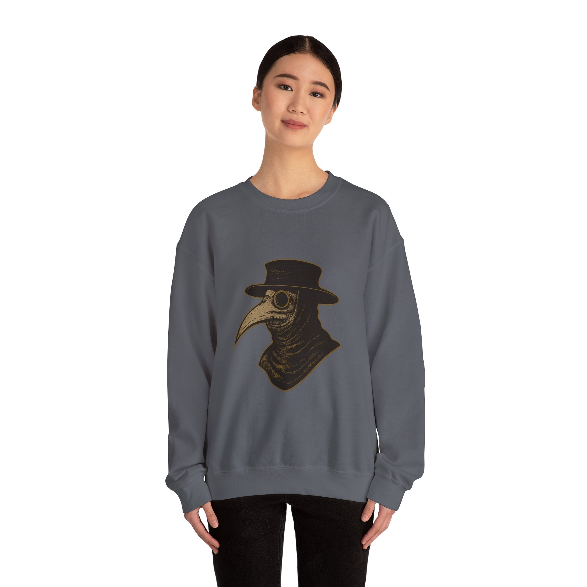 Plague Doctor Illustration Crewneck Sweatshirt | Explore Thy Lore