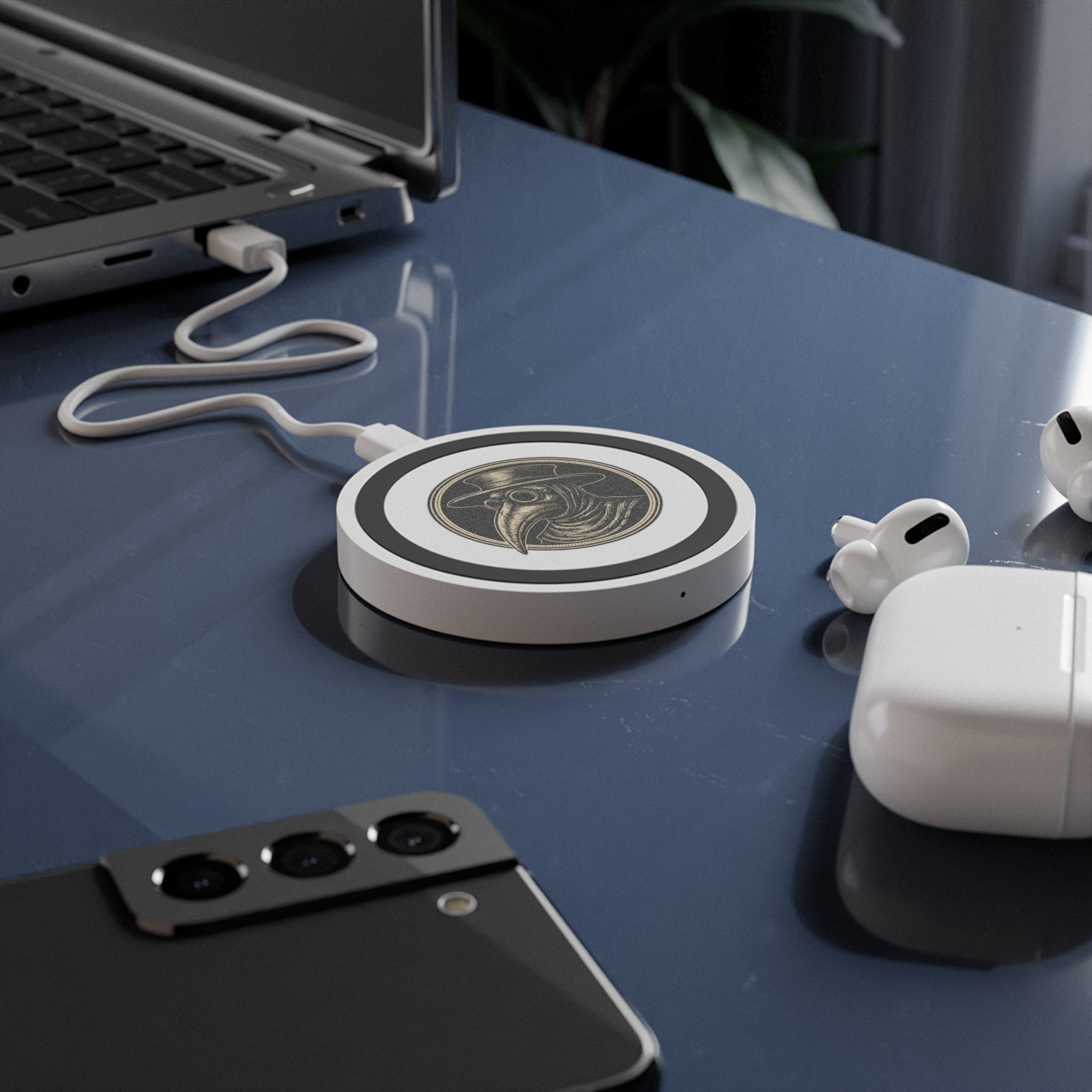 Plague Doctor Illustration Wireless Charging Pad