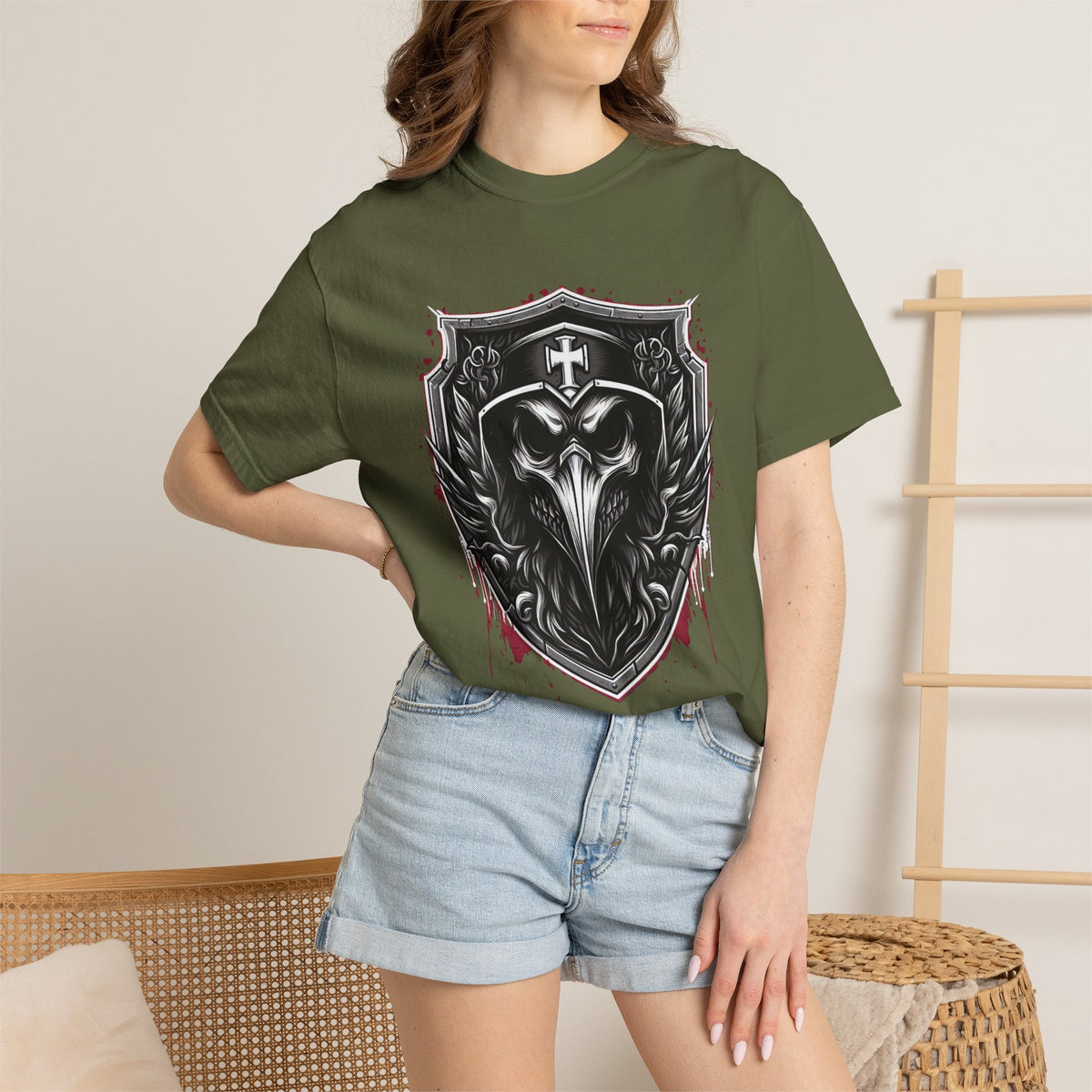 Plague Knight Unisex T-shirt, Black Tee, Grim Reaper Shirt, Medieval Fantasy